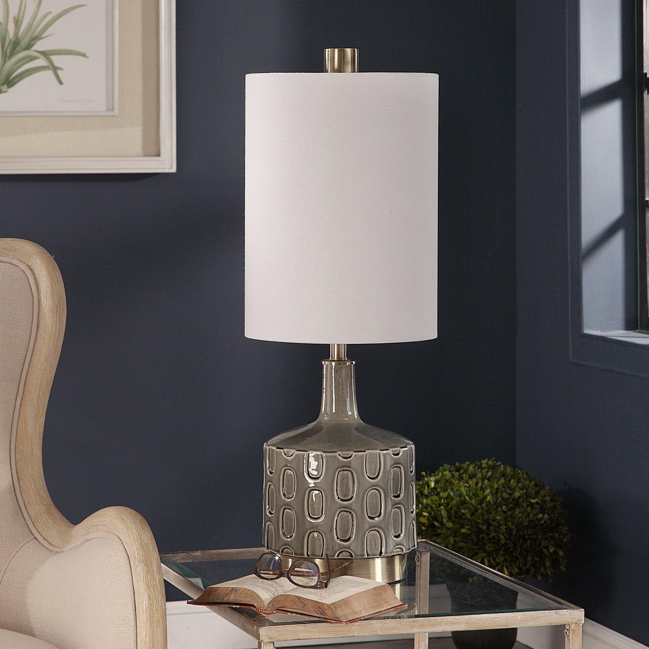 DARRIN GRAY TABLE LAMP - Frankwebs