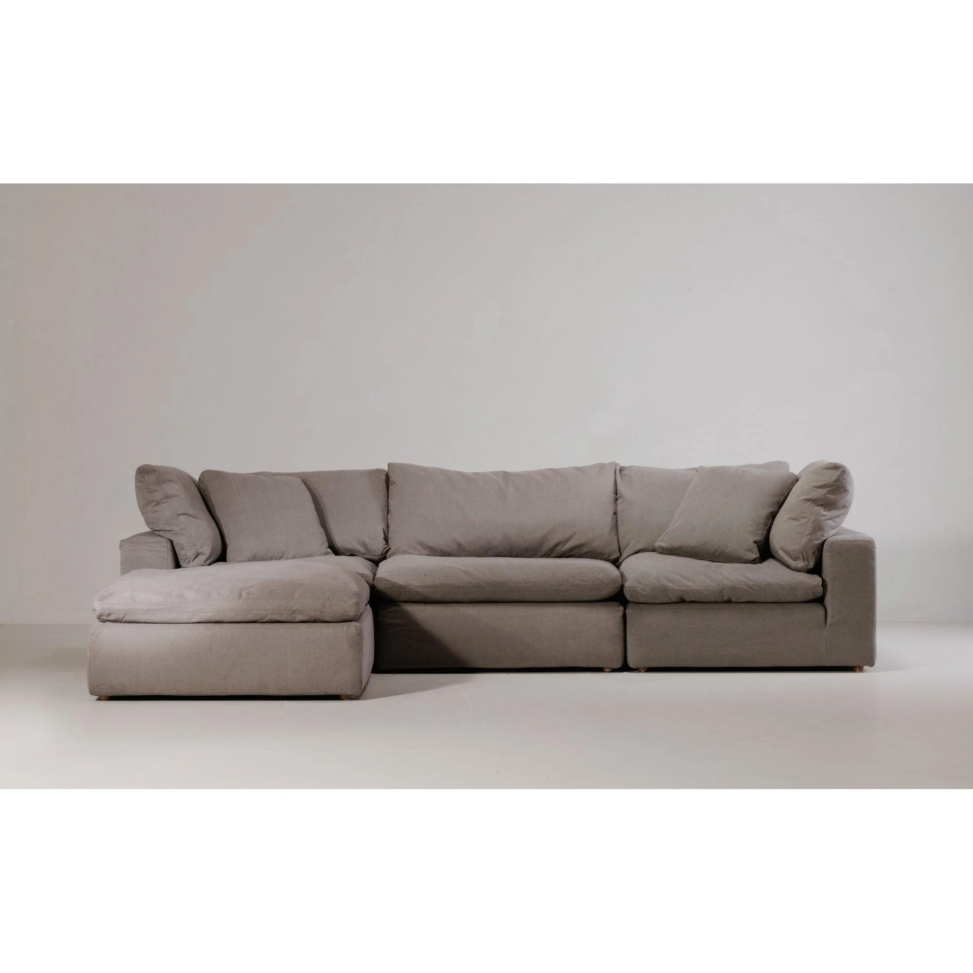 Terra Condo Lounge Modular Sectional Performance Fabric Light Grey - Frankwebs