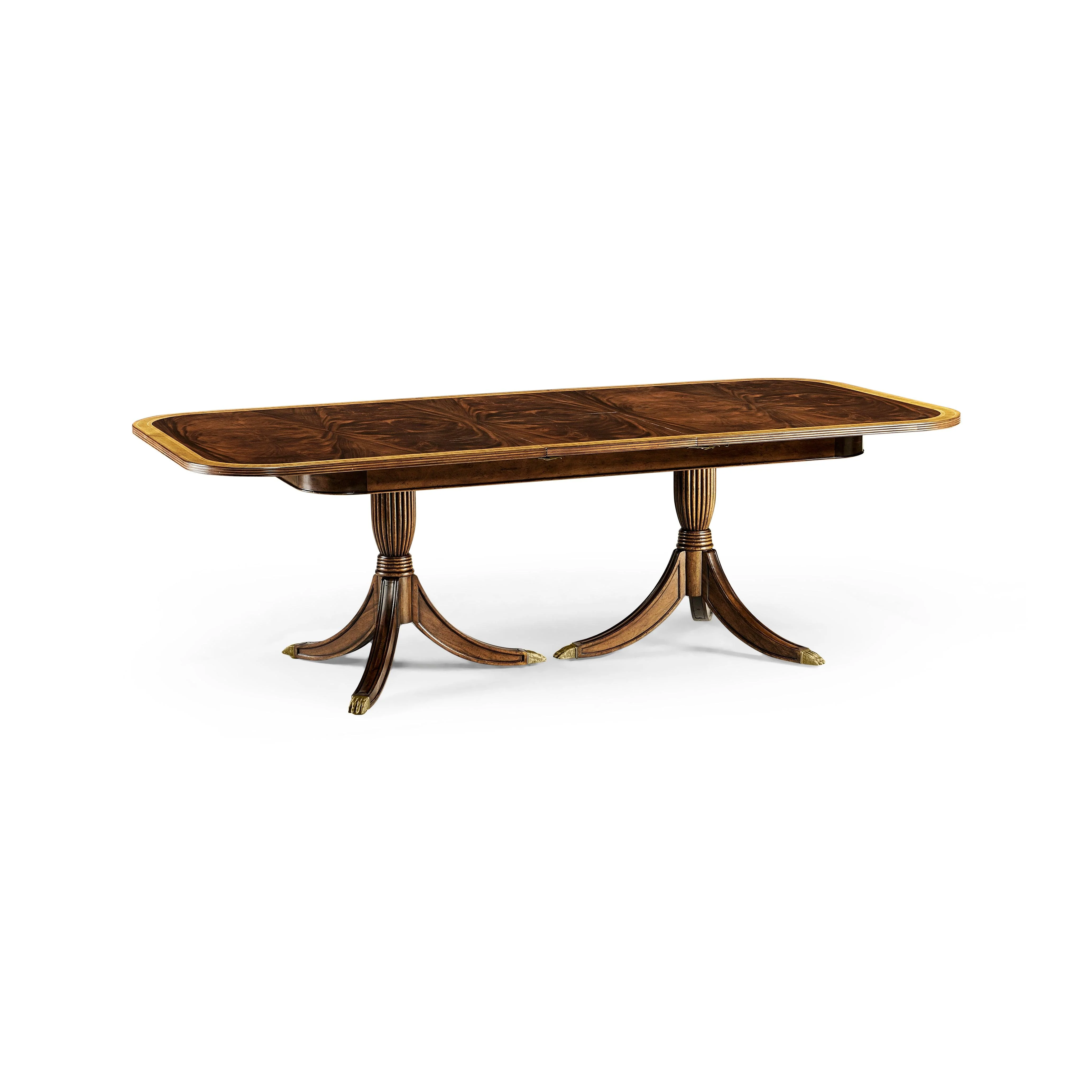 Buckingham Regency Crotch Mahogany Extending Dining Table - Frankwebs