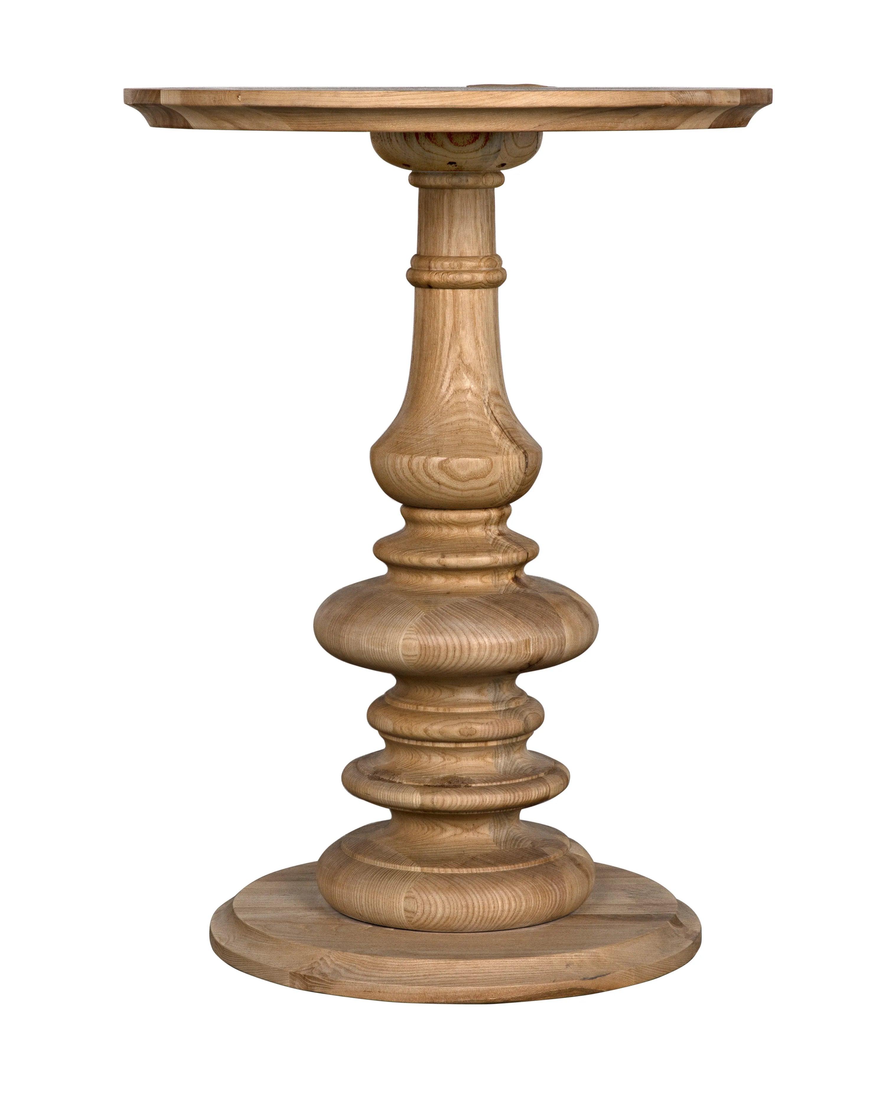 Old Elm Pedestal Side Table - Frankwebs