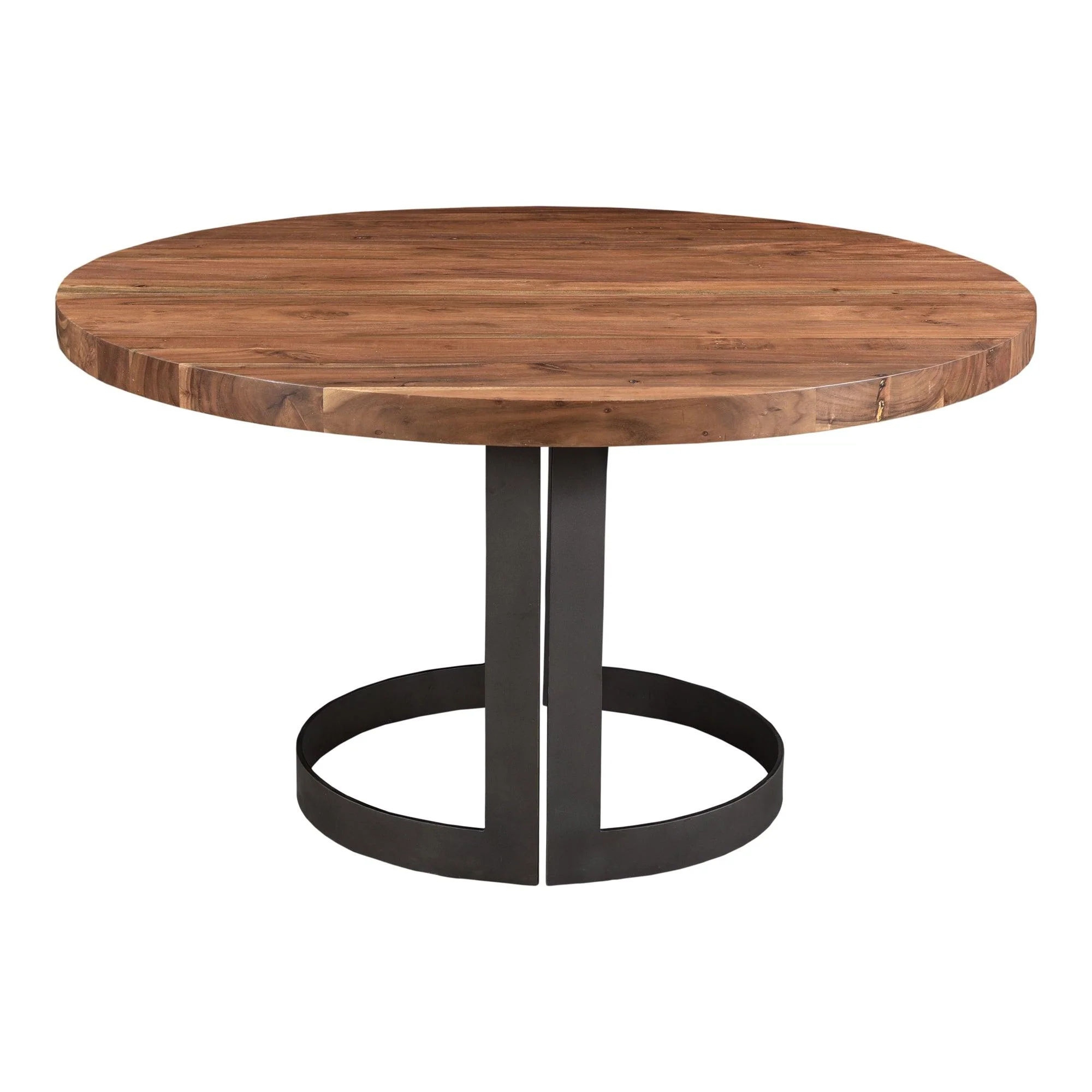 Bent Round Dining Table 54In Smoked - Frankwebs