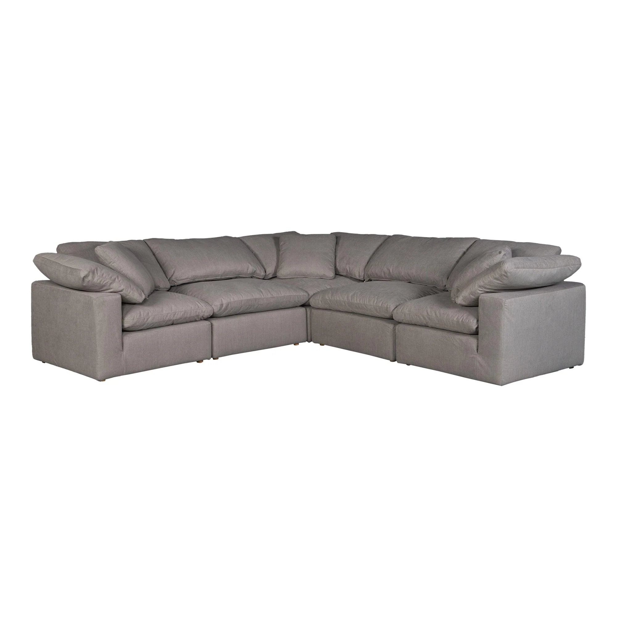 Terra Condo Classic L Modular Sectional Performance Fabric Light Grey - Frankwebs