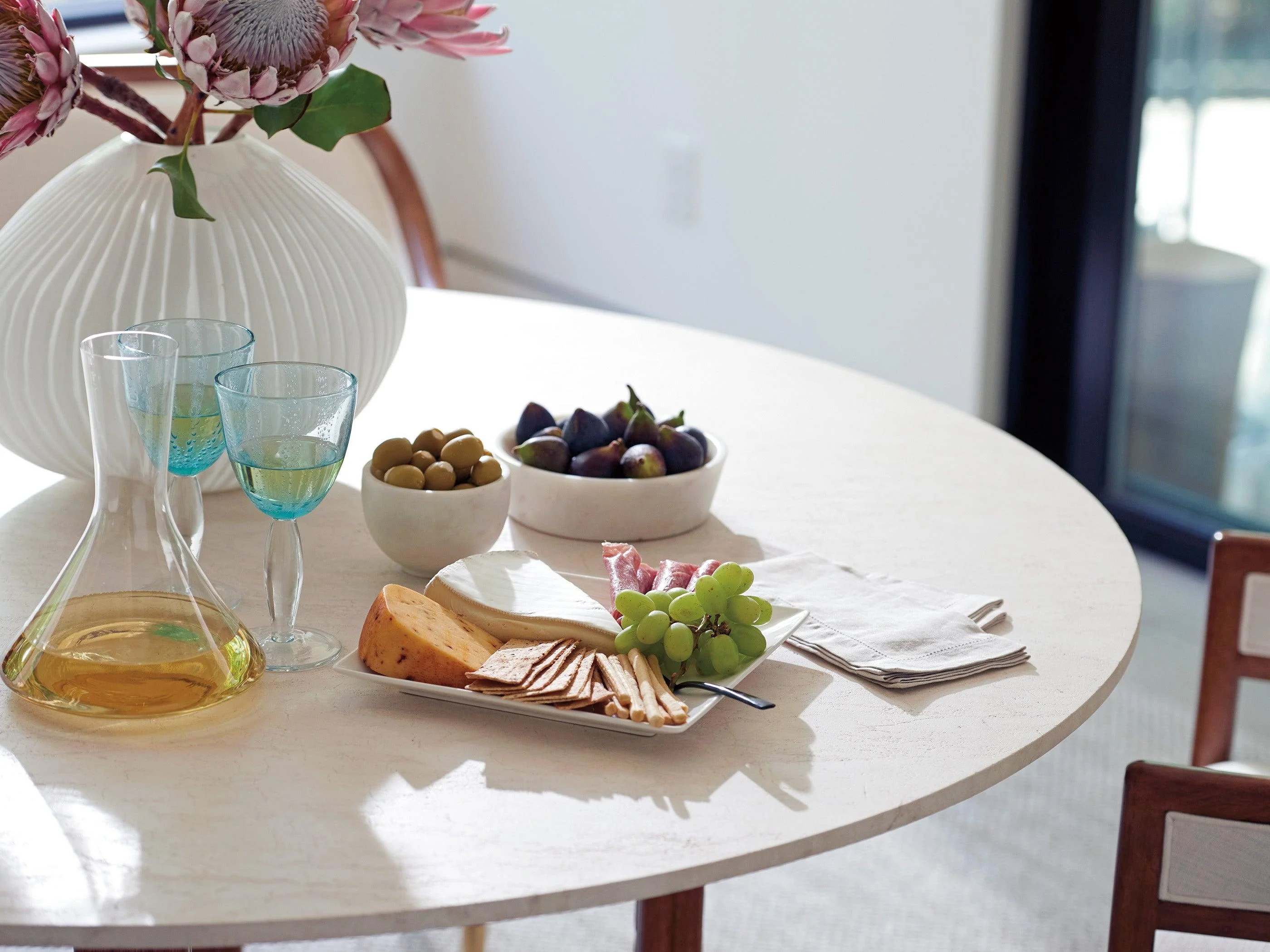 Palm Desert Woodard Marble Top Dining Table - Frankwebs