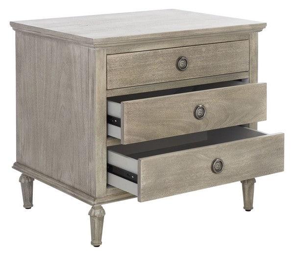 LISABET 3 DRAWER WOOD NIGHTSTAND - Frankwebs