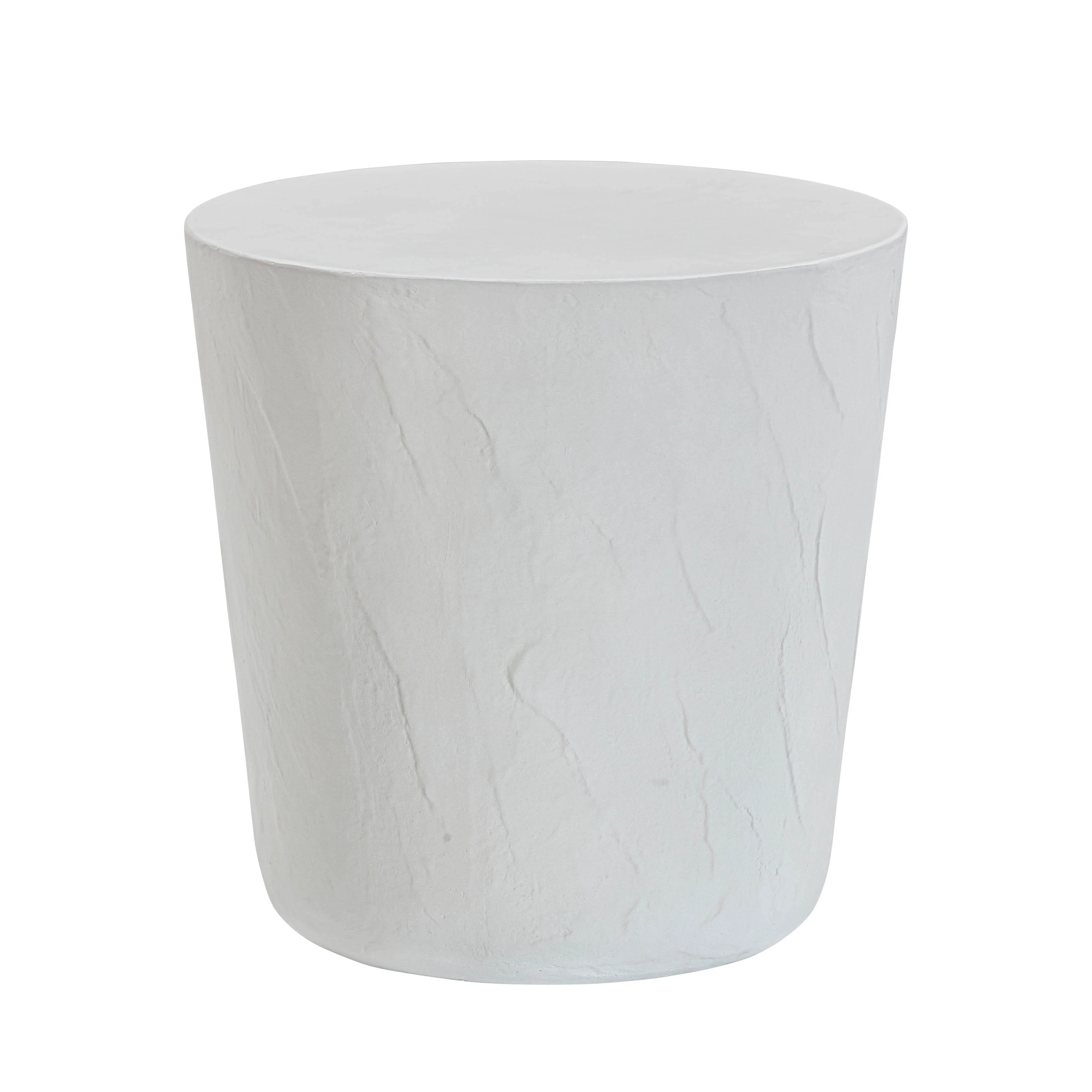 Margot Light Grey Faux Plaster Indoor / Outdoor Concrete Stool - Frankwebs