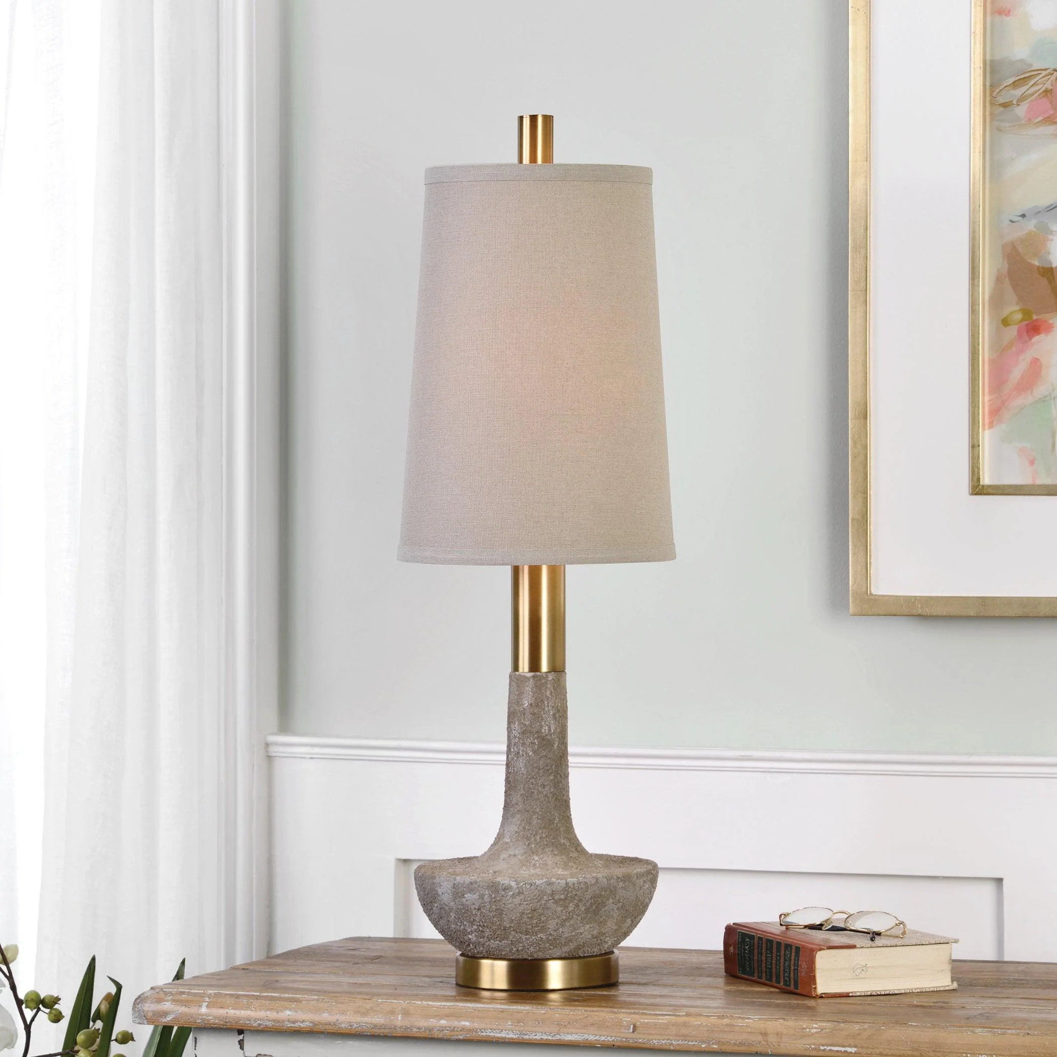 Volongo Stone Ivory Buffet Lamp - Frankwebs