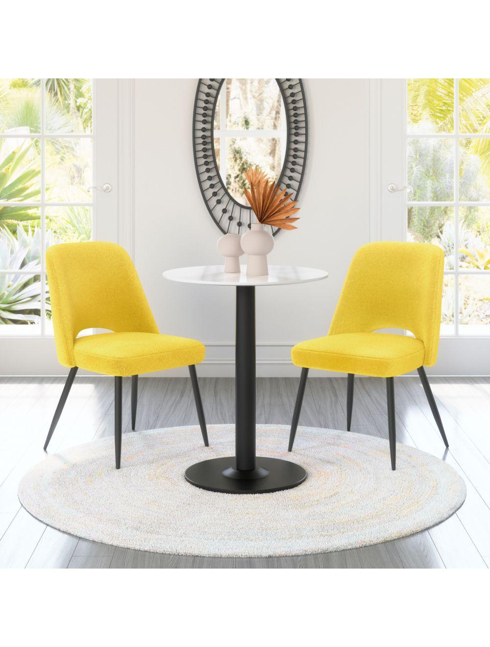 Teddy Dining Chair (Set of 2) Yellow - Frankwebs