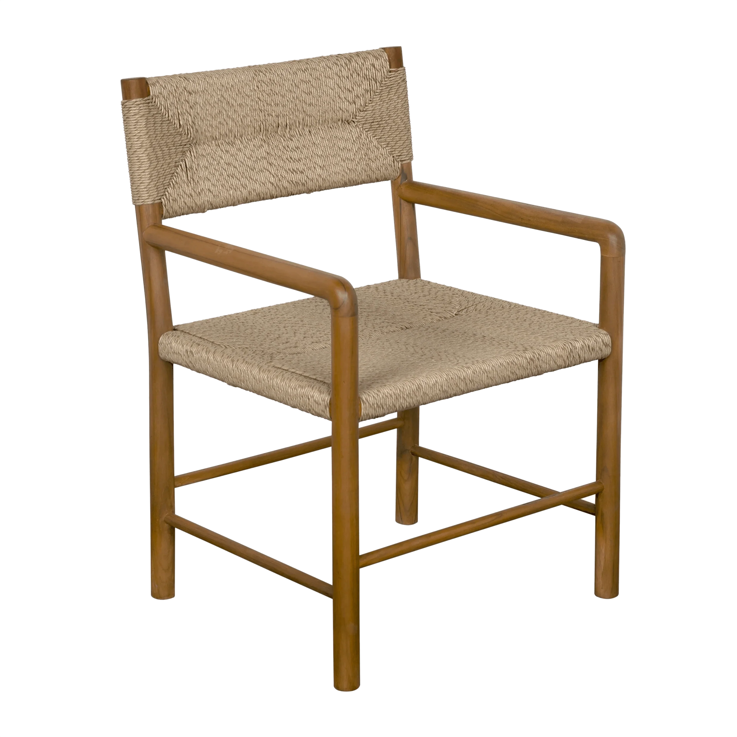 Franco Arm Chair, Teak with Synthetic Woven - Frankwebs