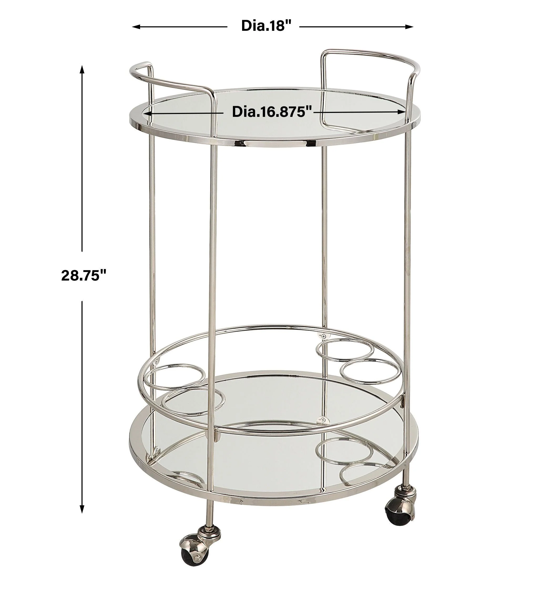 Spritz Chrome Bar Cart - Frankwebs