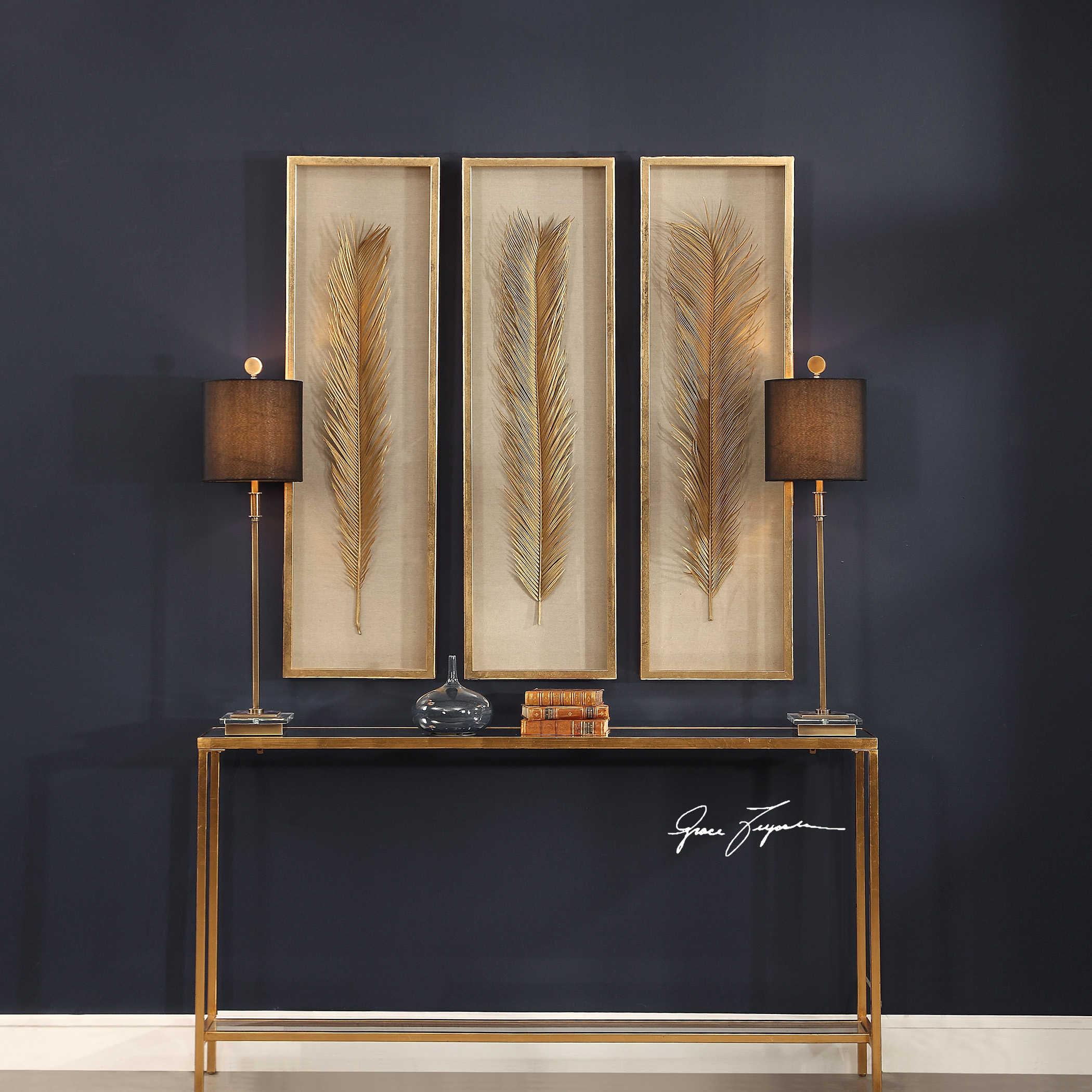 Palma Gold Leaf Shadow Box Set/3 - Frankwebs