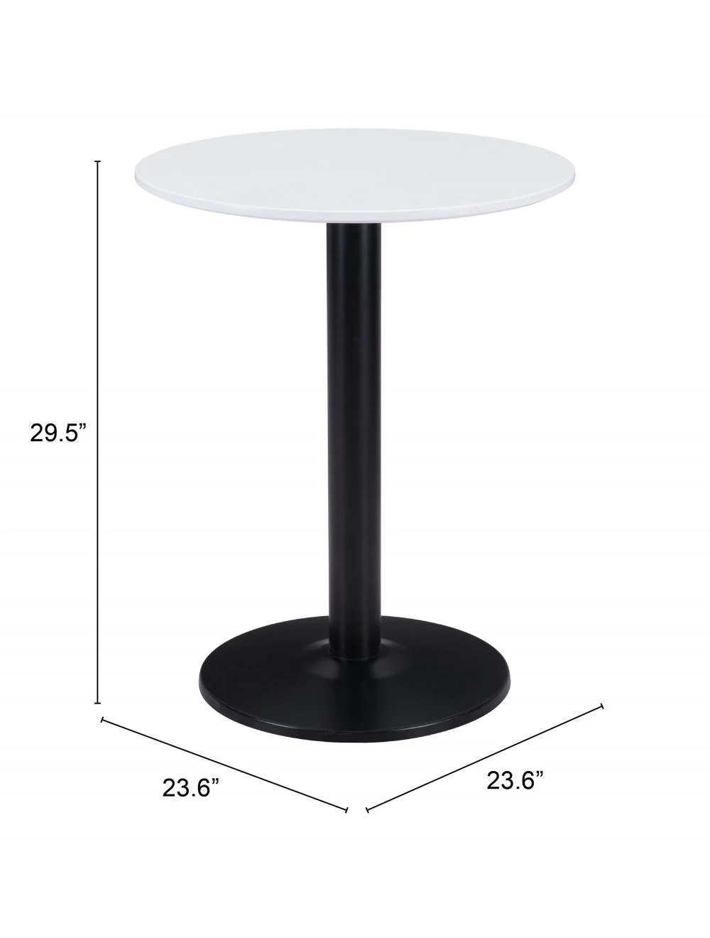 Alto Bistro Table White & Black - Frankwebs