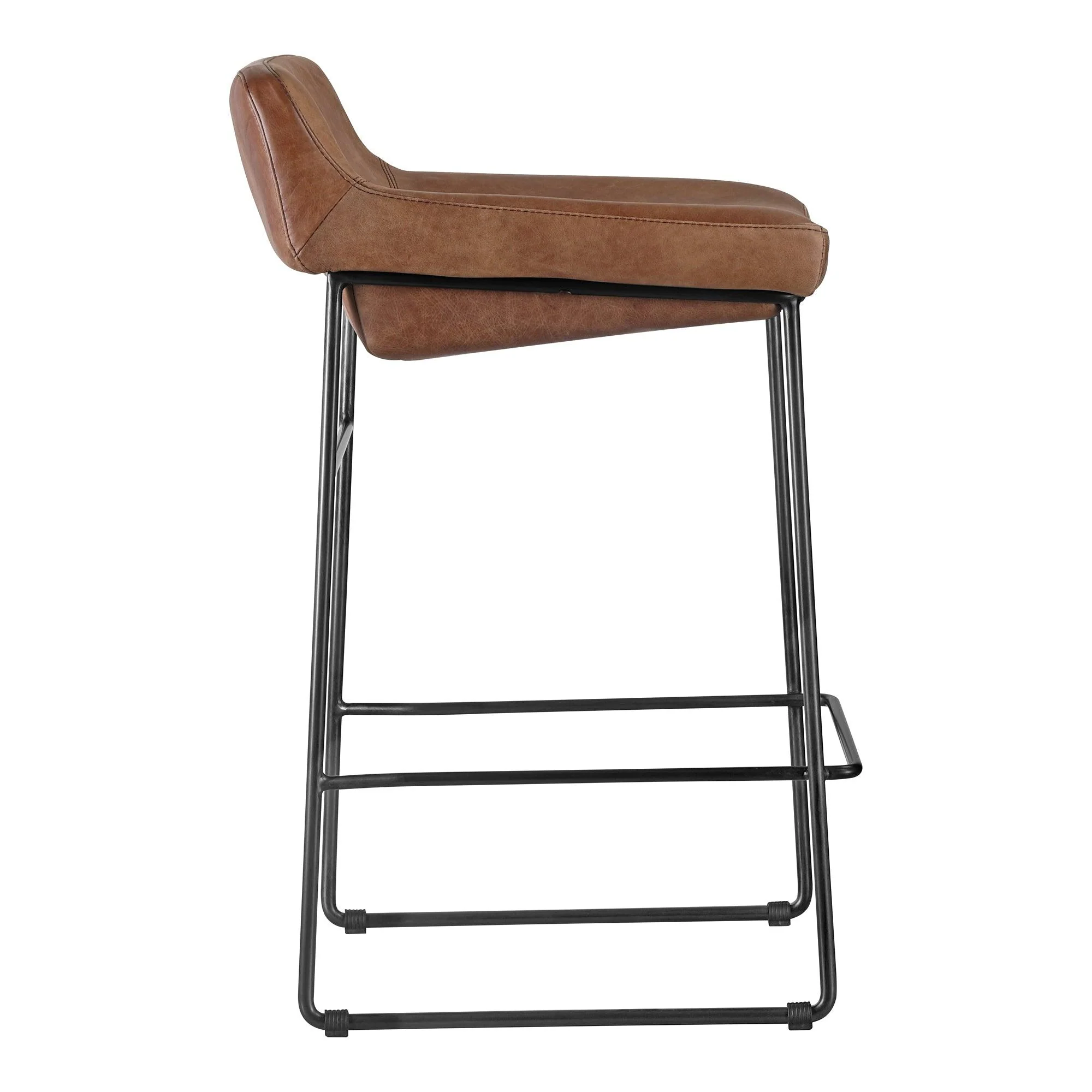 Starlet Counter Stool Open Road Brown Leather - Set Of Two - Frankwebs
