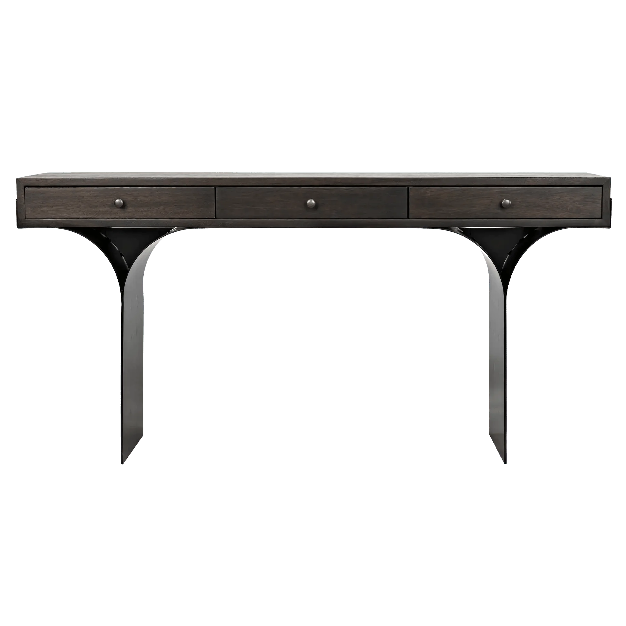 Truss Desk, Ebony Walnut with Steel Legs - Frankwebs