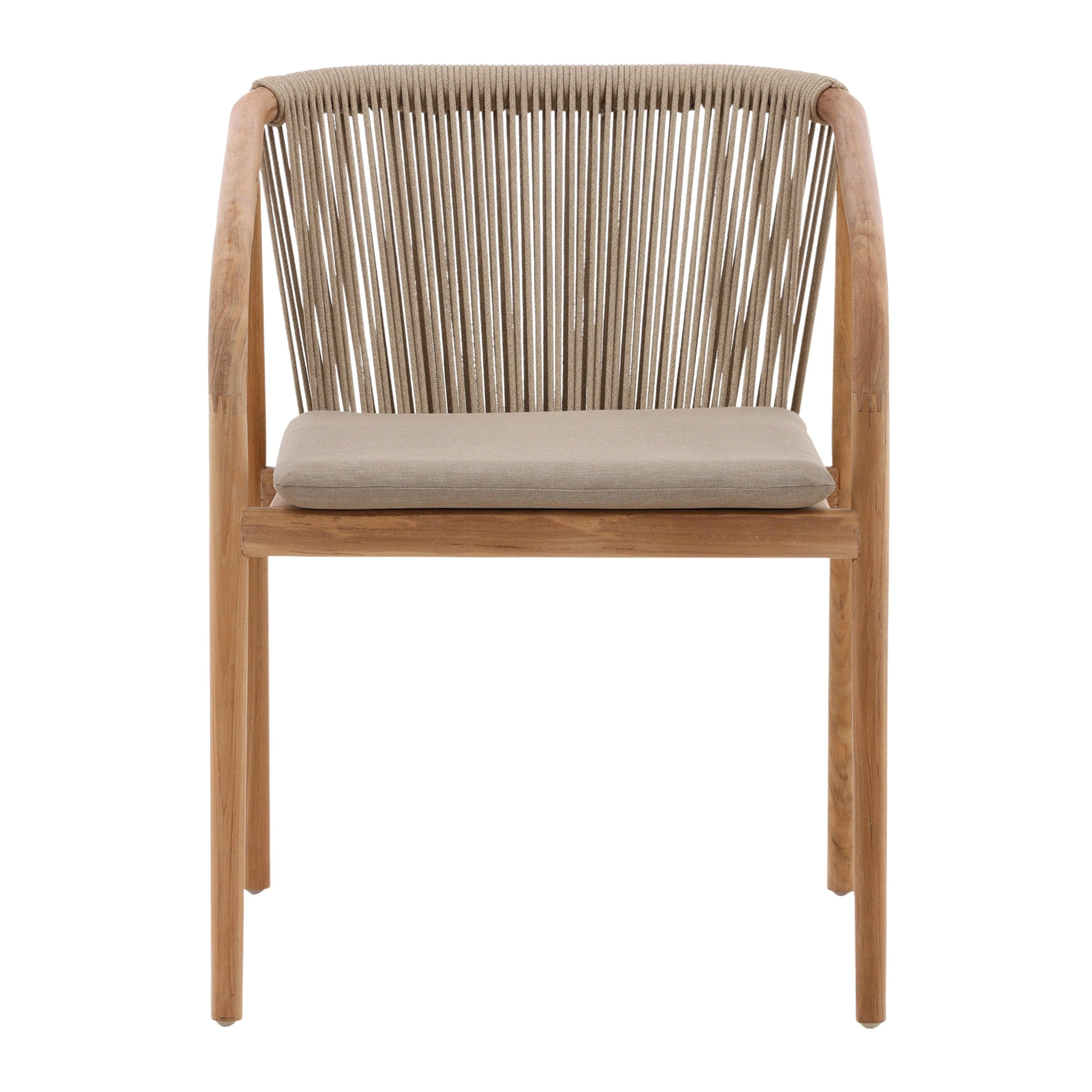 Carsen Outdoor Dining Chair Beige - Frankwebs