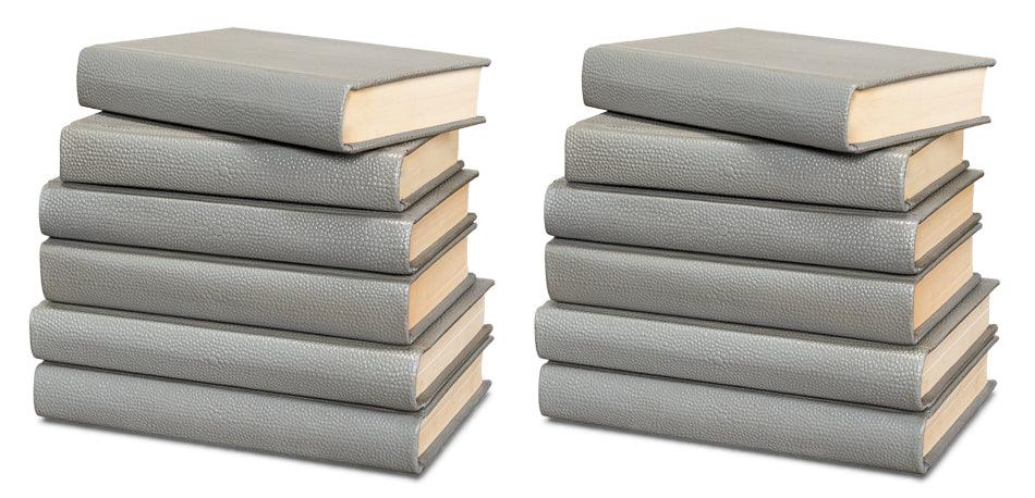 Shagreen Books - Set Of 12 - Storm Grey - Frankwebs