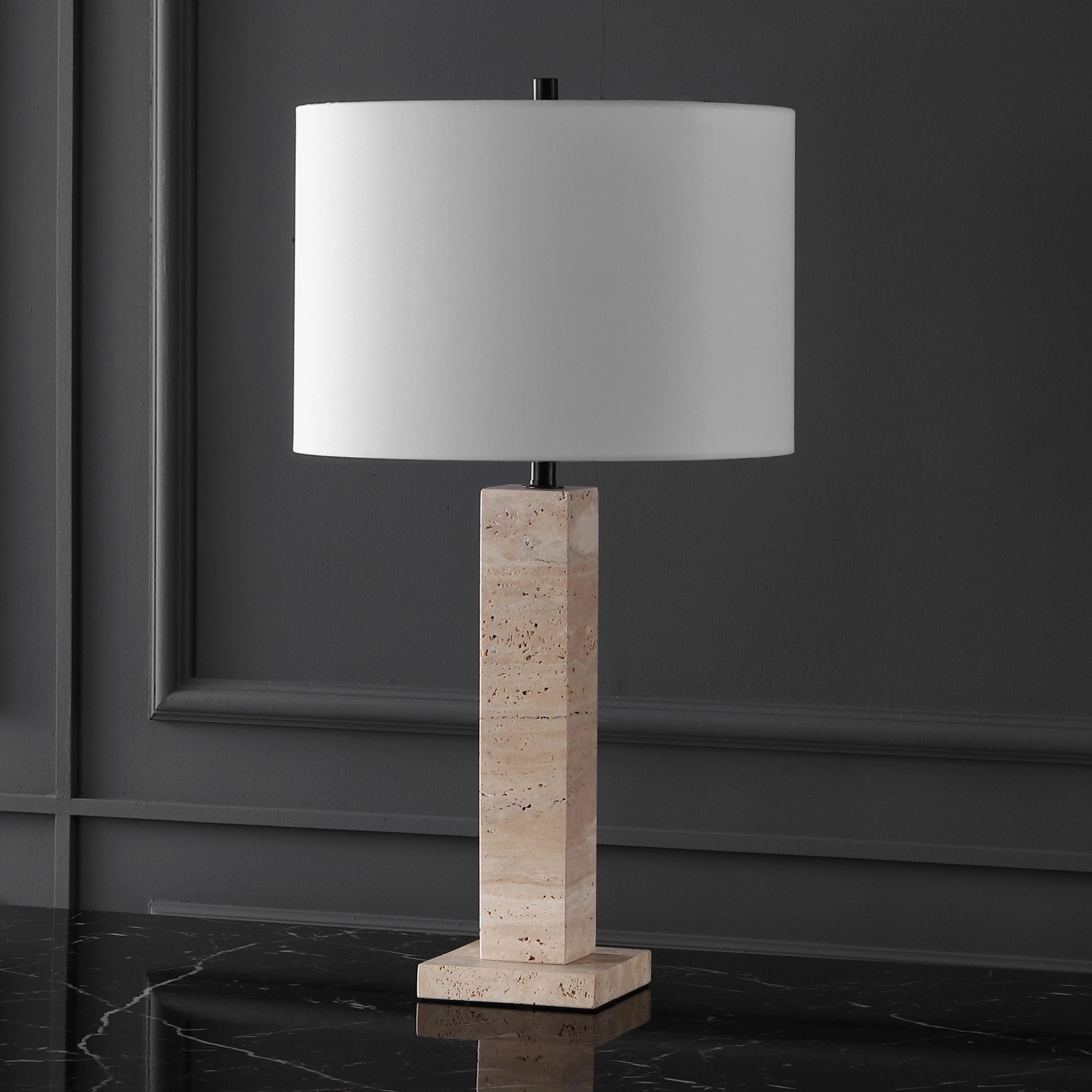 HANNABETH TRAVERTINE TABLE LAMP - Frankwebs