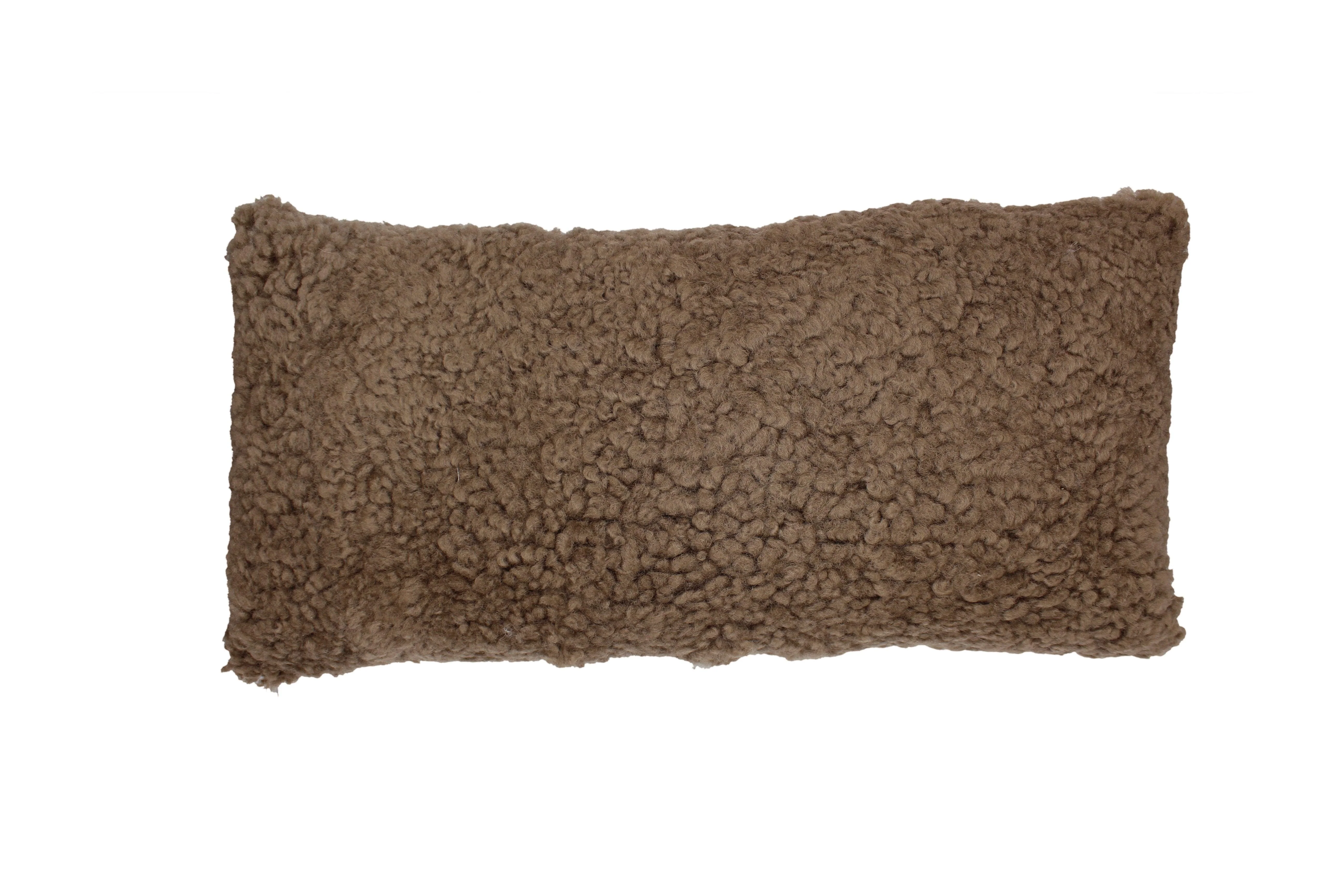 Shortwool Curly Sheepskin Lumbar Cushion - Frankwebs