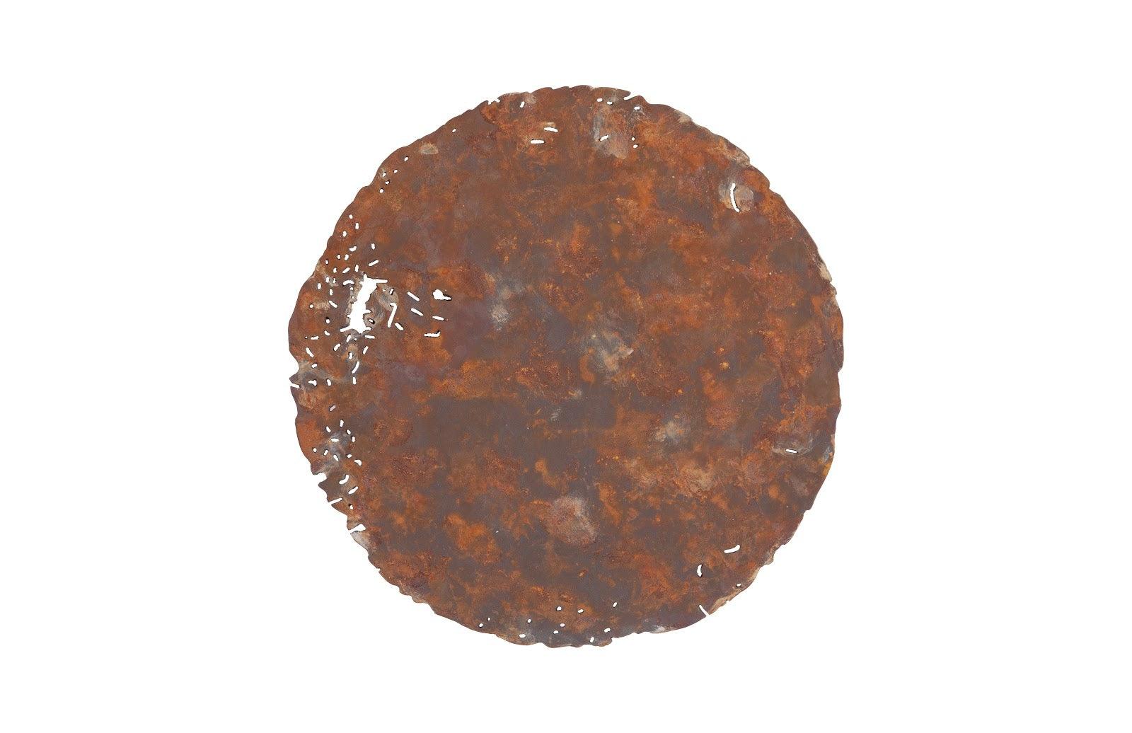 Cast Oil Drum Wall Discs, Resin, Rust Finish, Set of 4 - Frankwebs