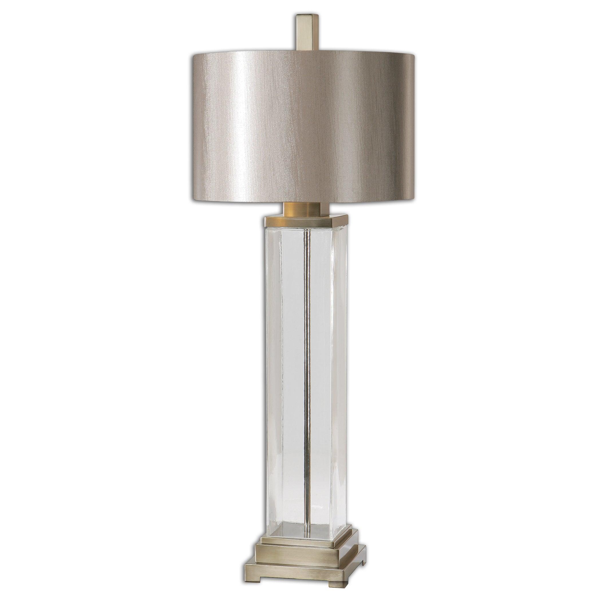 DRUSTAN CLEAR GLASS TABLE LAMP - Frankwebs