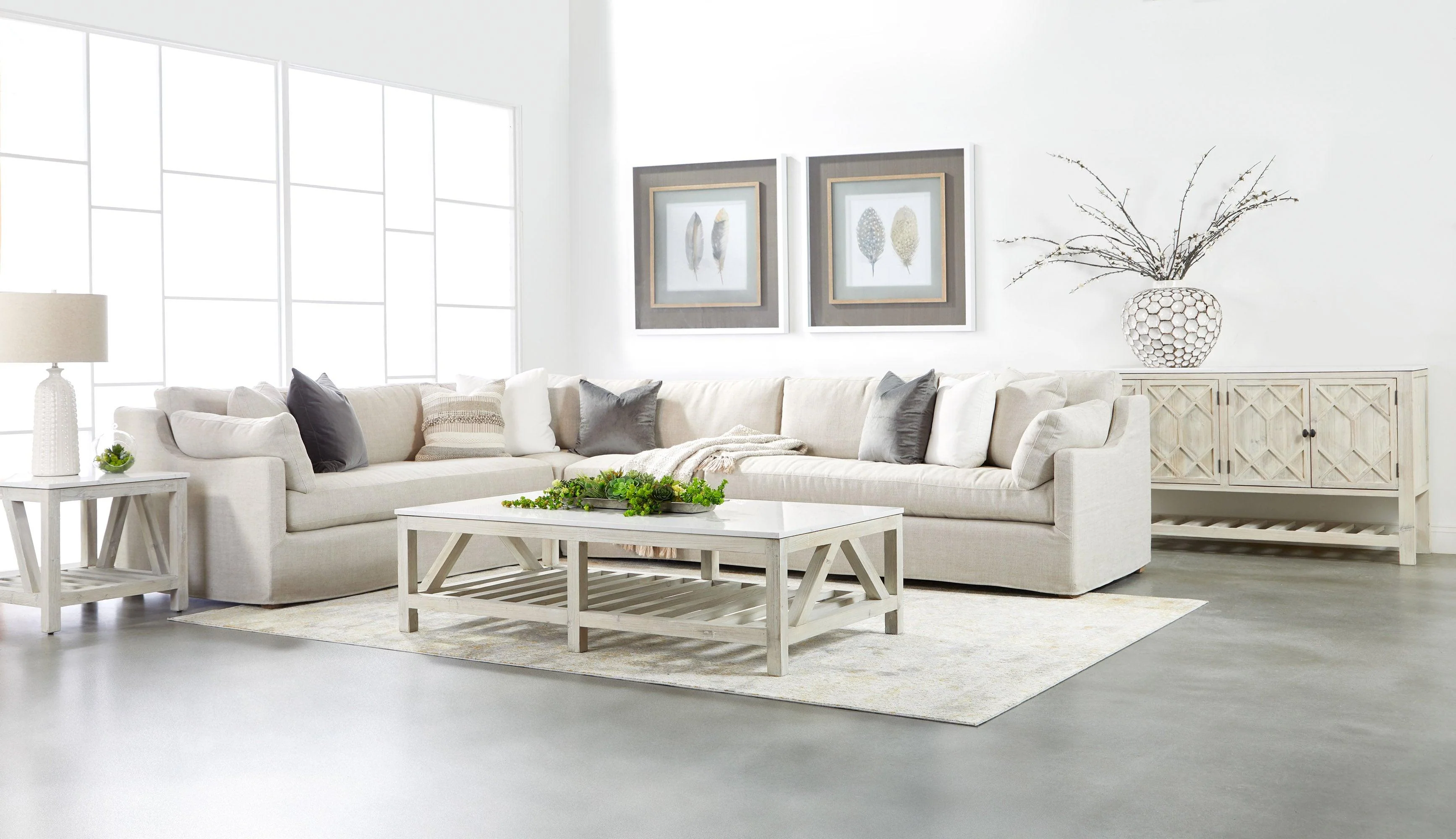 Lena Modular Slipcover 2-Seat Left Slope Arm Sofa - Frankwebs