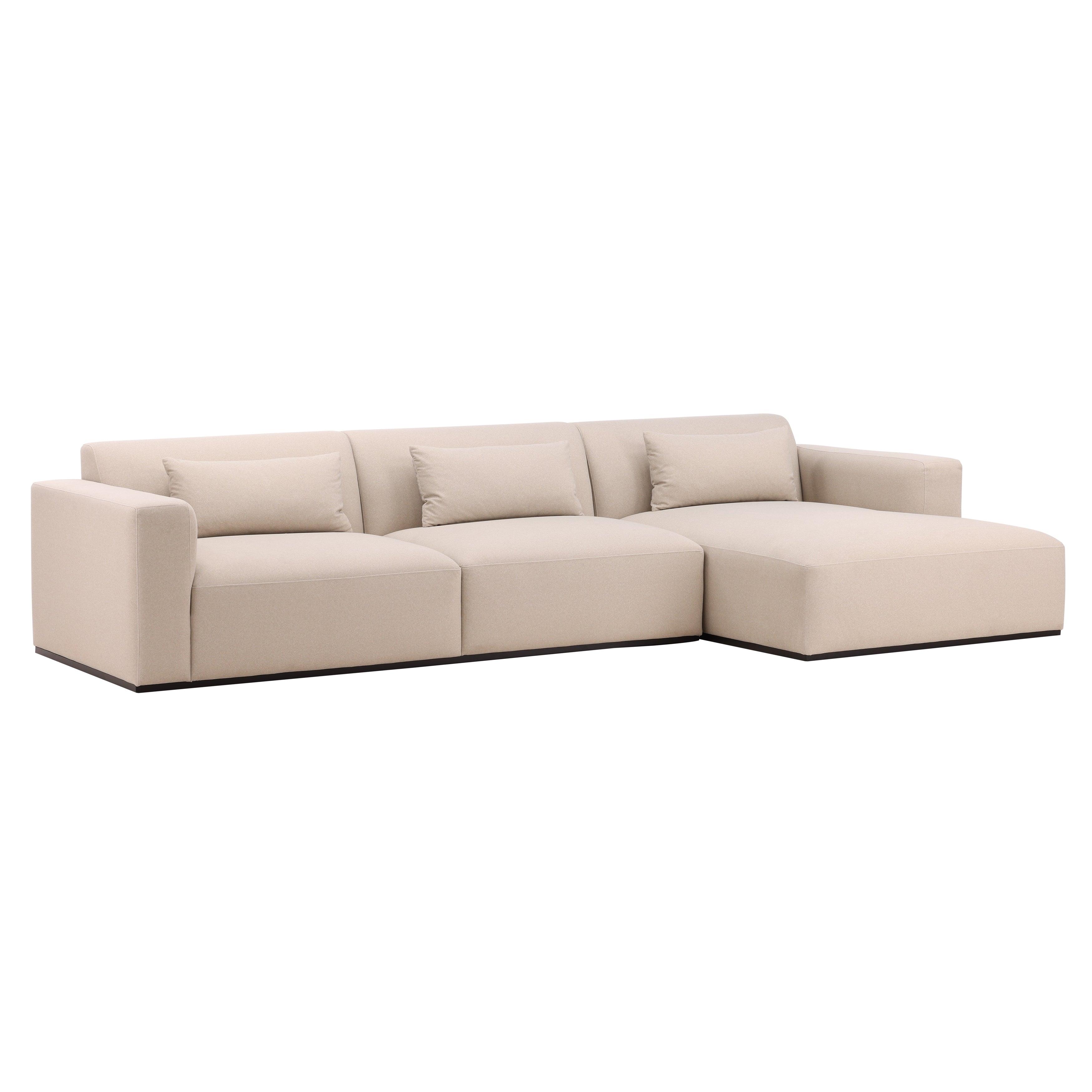 Brooklyne Right Chaise Sectional Cream - Frankwebs