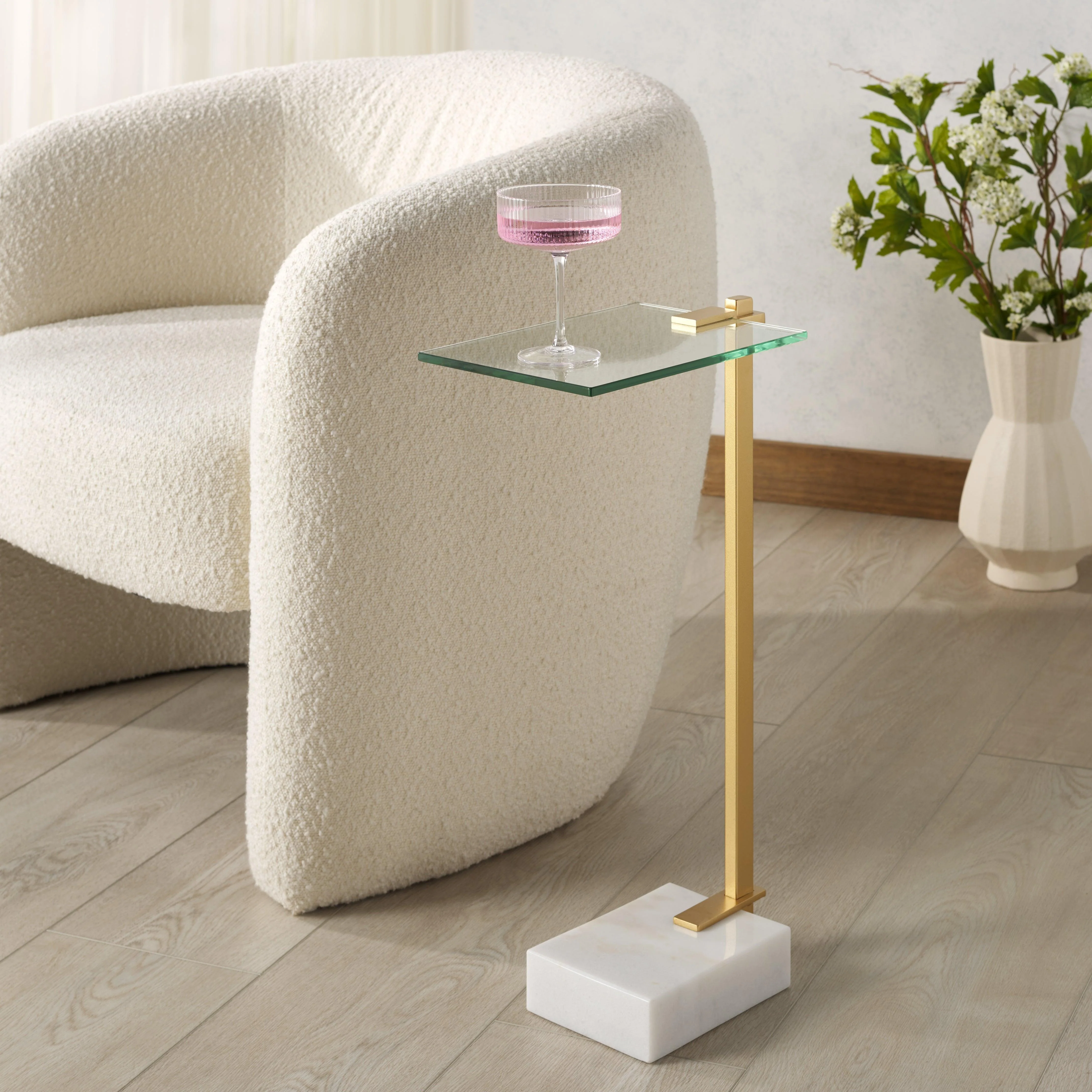 Idris Marble Base Drink Table - Frankwebs