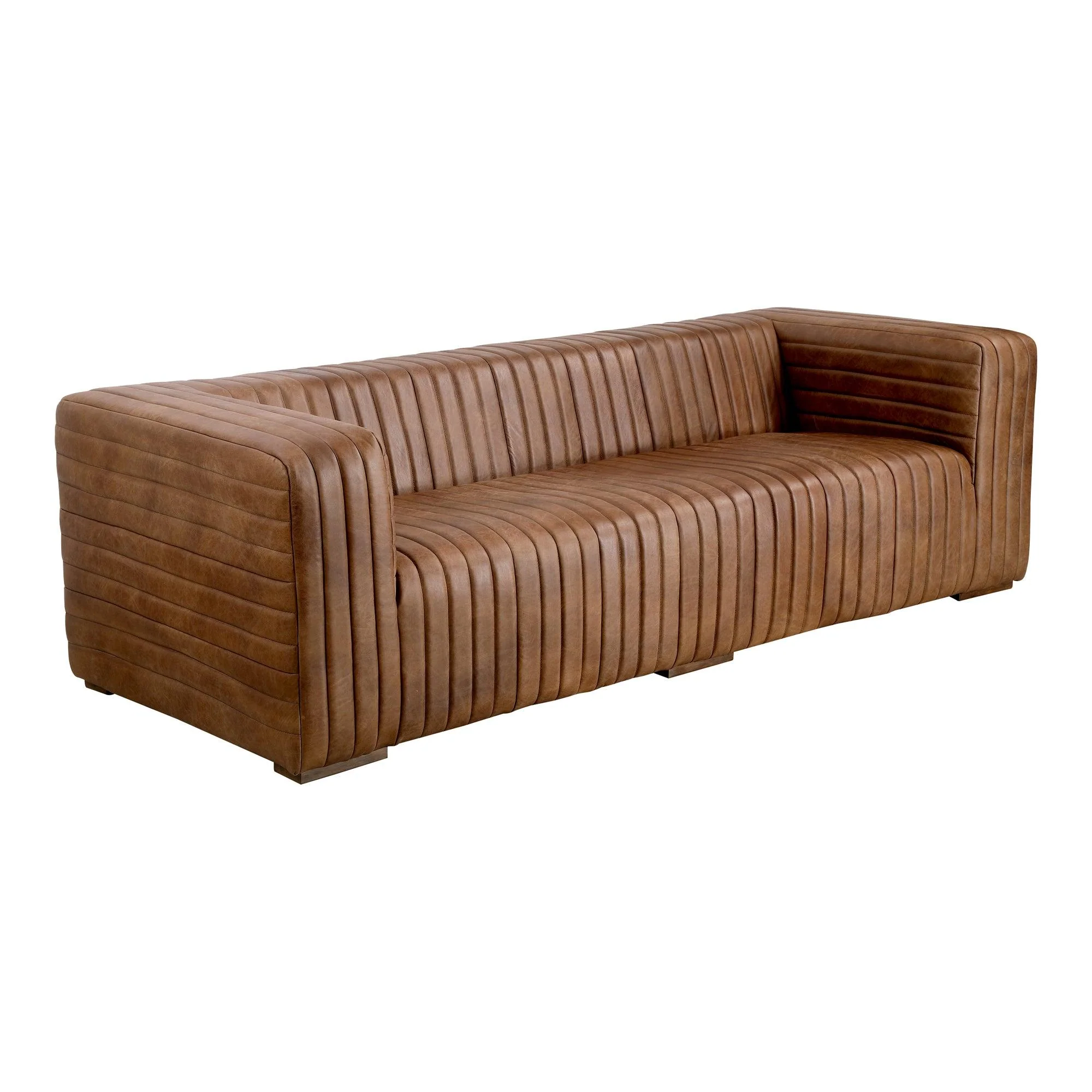Castle Sofa Open Road Brown Leather - Frankwebs