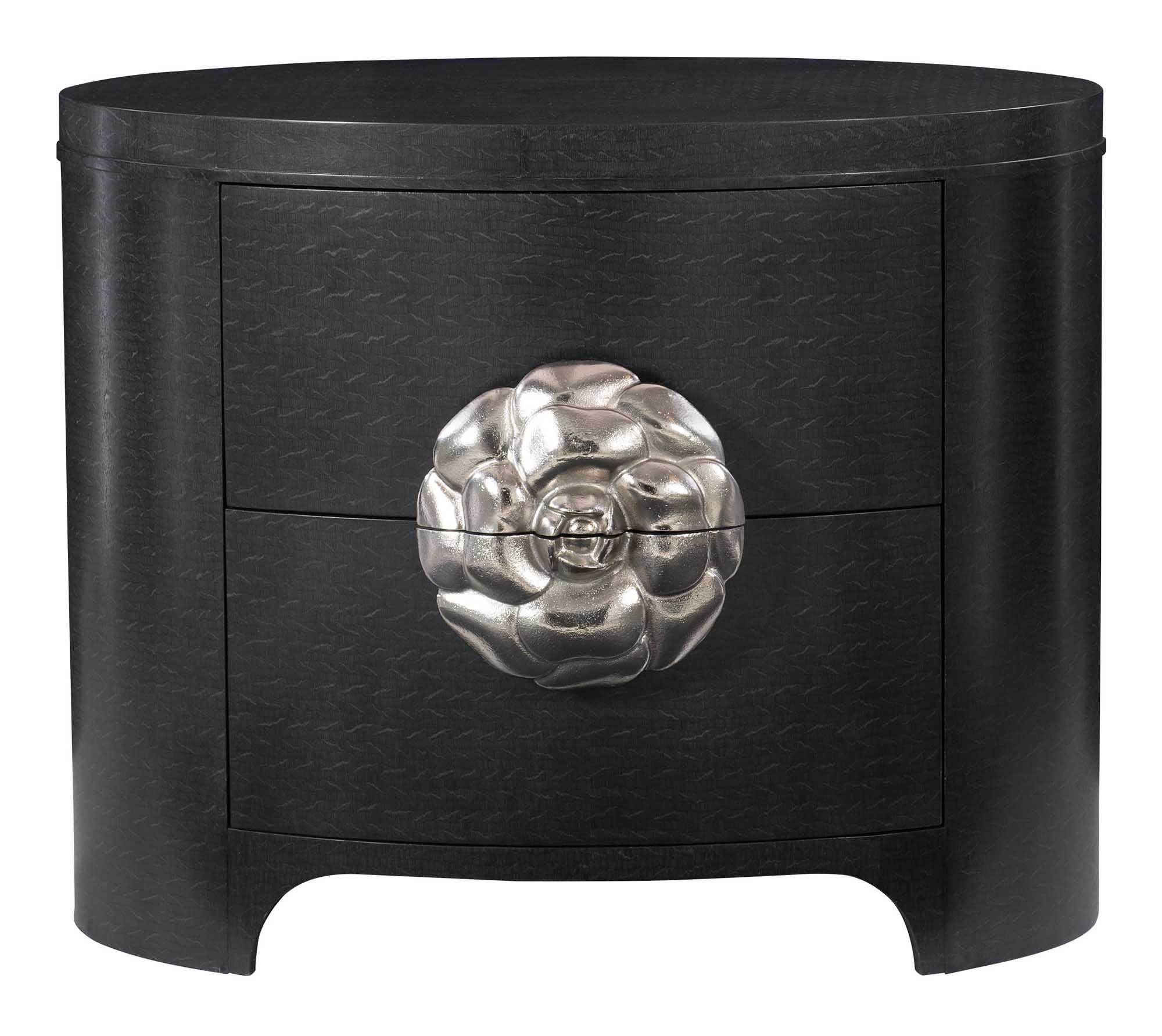 SILHOUETTE NIGHTSTAND OVAL DARK BROWN - Frankwebs