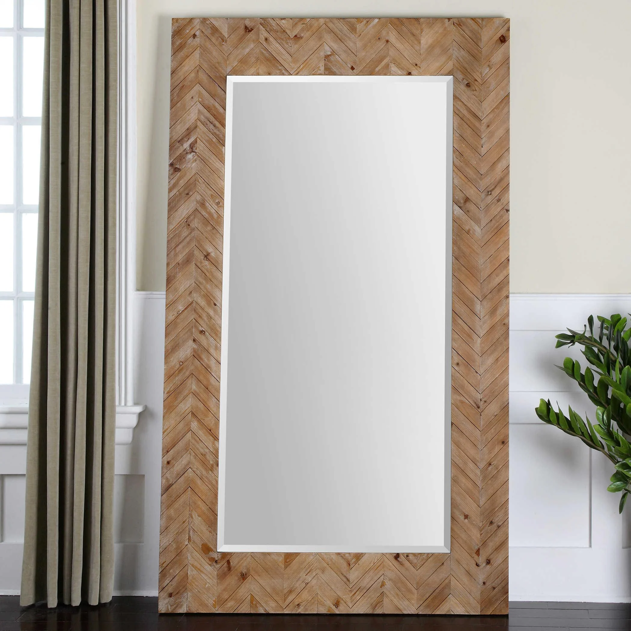 DEMETRIA OVERSIZED WOODEN MIRROR - Frankwebs