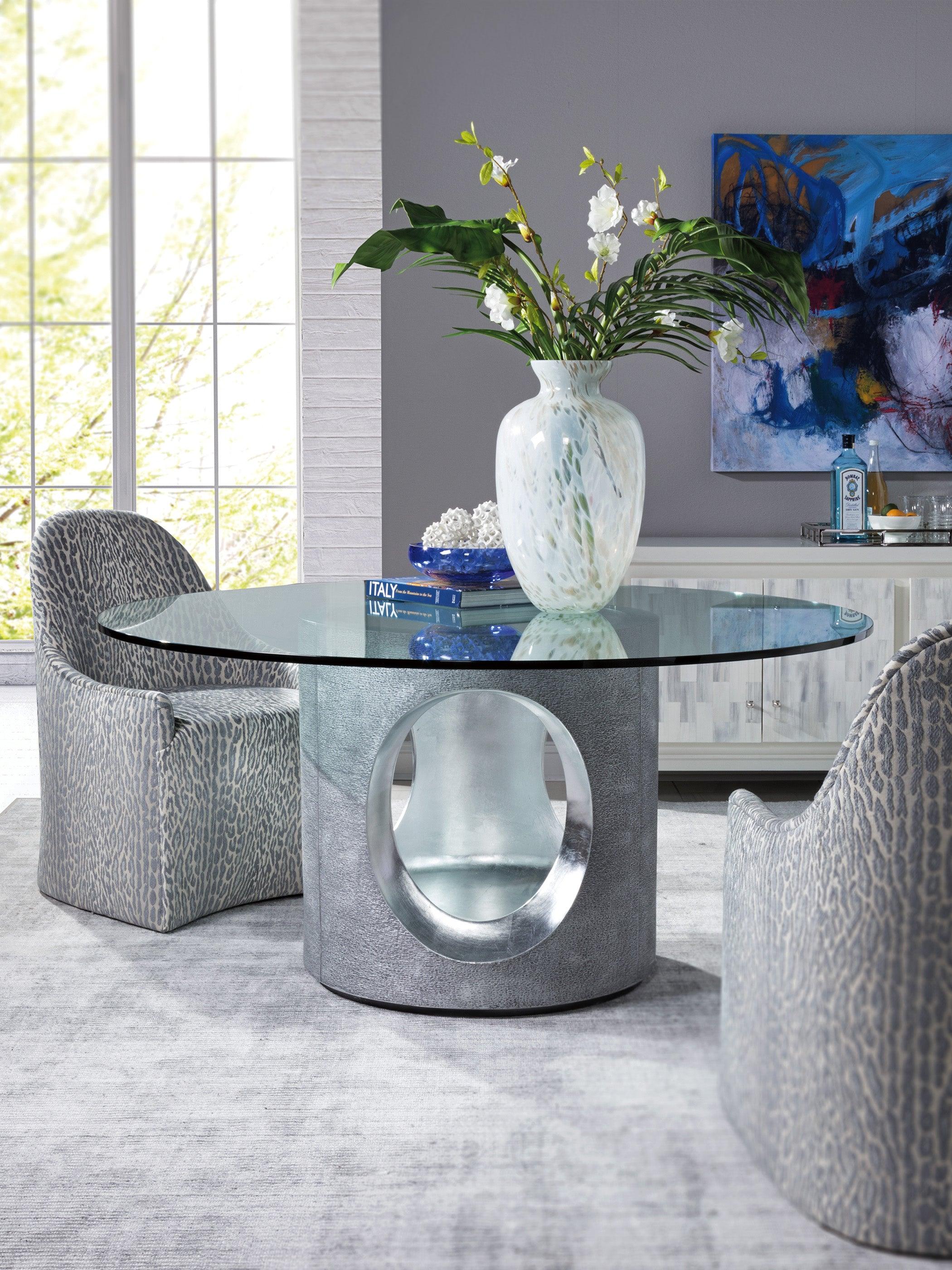 Signature Designs Circa Round Dining Table With Glass Top - Frankwebs