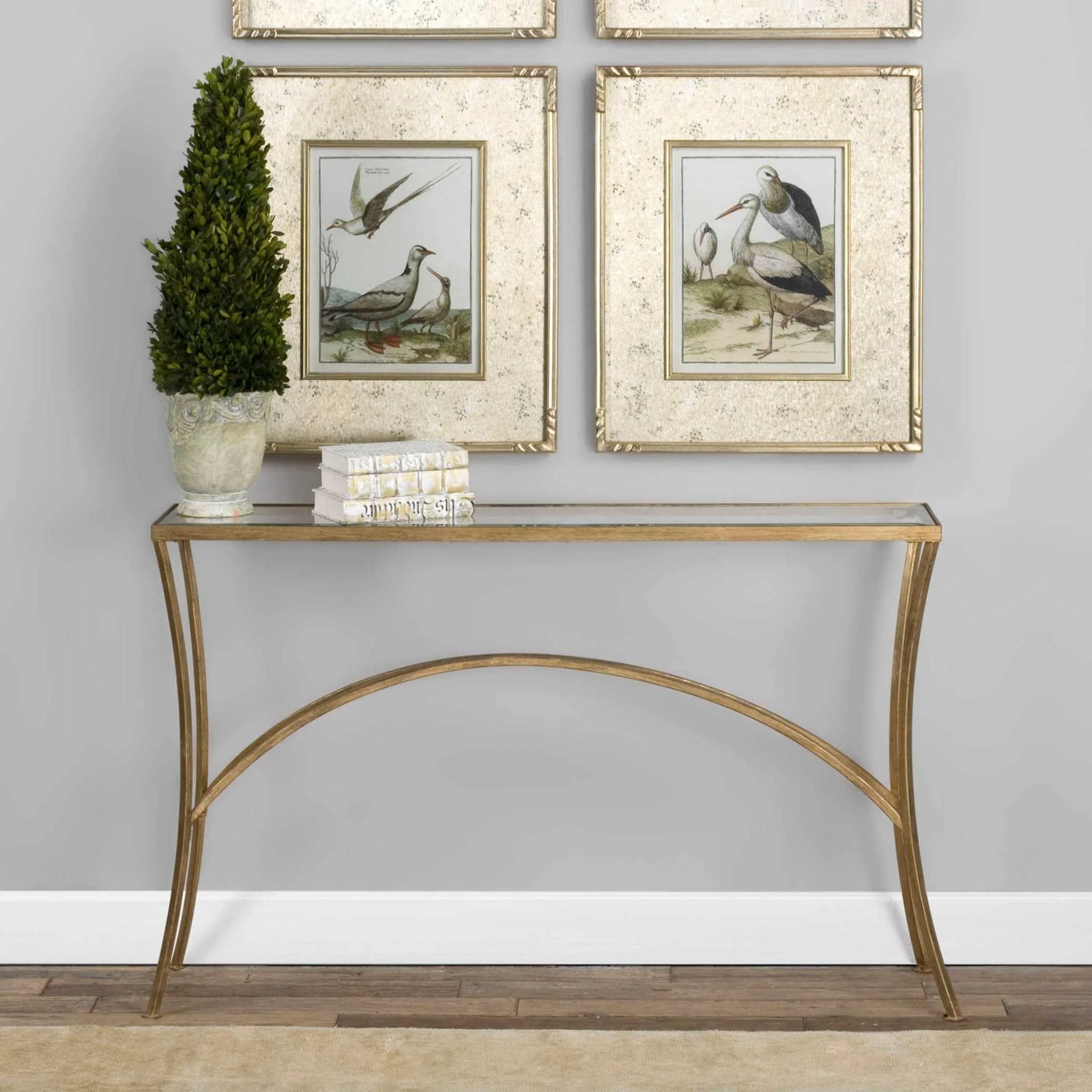 ALAYNA GOLD CONSOLE TABLE - Frankwebs