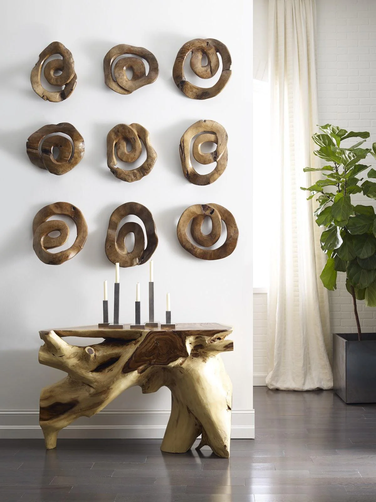 Swirl Wall Tile, Teak Wood, Assorted - Frankwebs