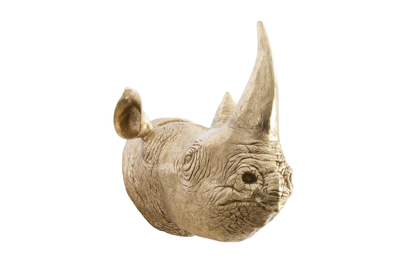 Rhino Wall Art, Resin, Gold Leaf - Frankwebs