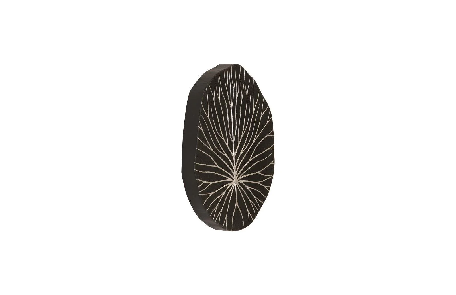 Rivulet Wall Tile, Chamcha Wood, Silver Leaf on Black - Frankwebs