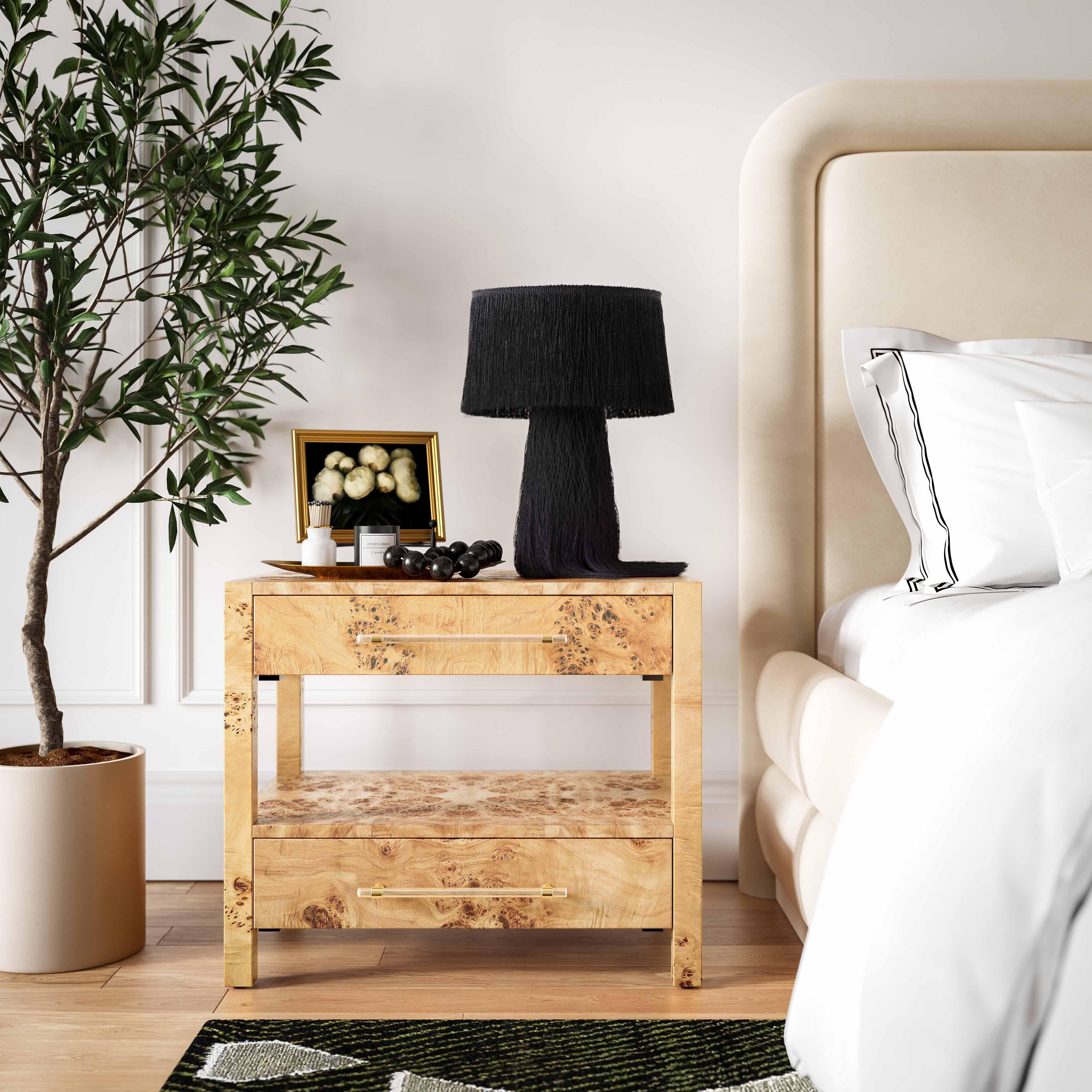 Brandyss Natural Burl Nightstand - Frankwebs