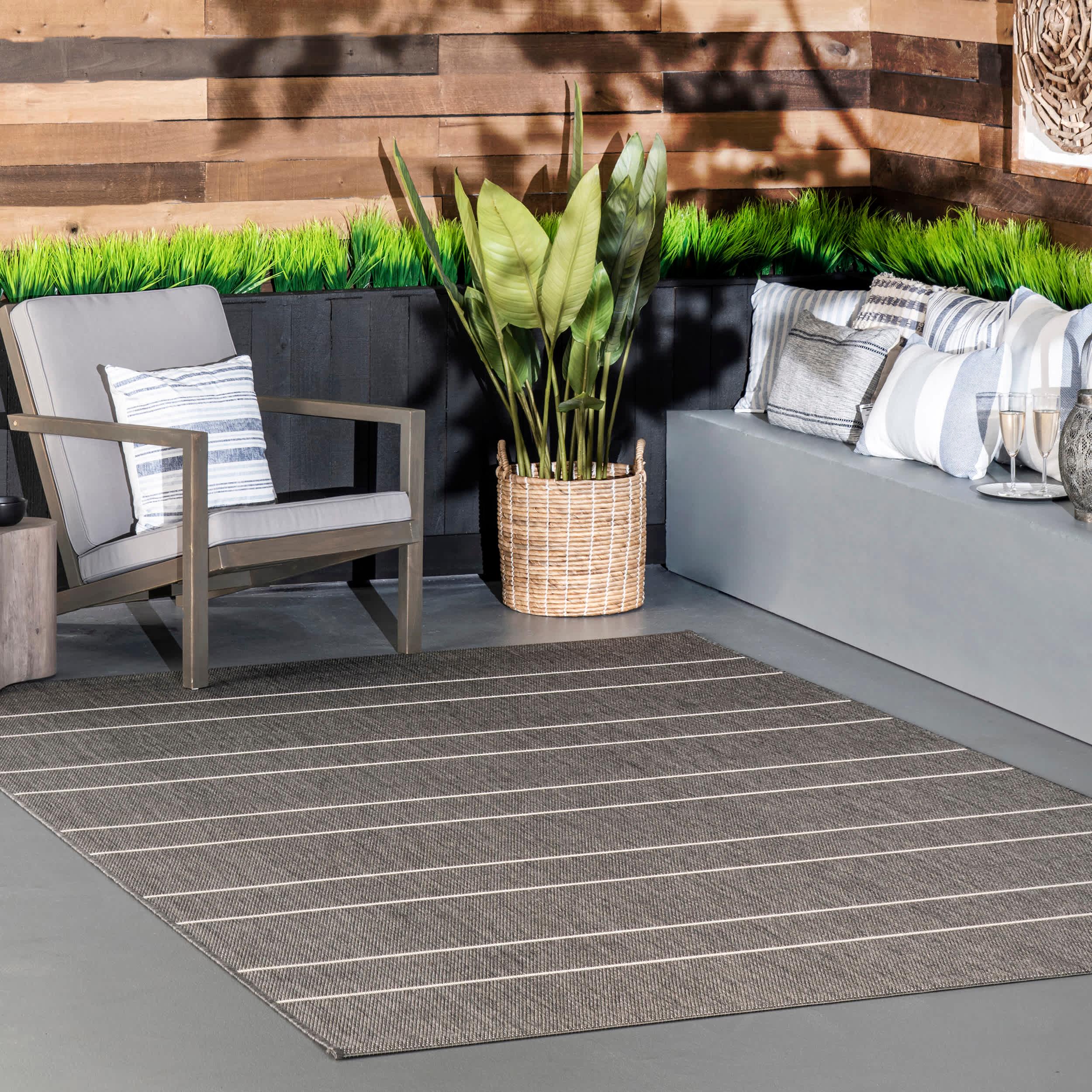 Alaina Indoor/Outdoor Striped Area Rug - Frankwebs
