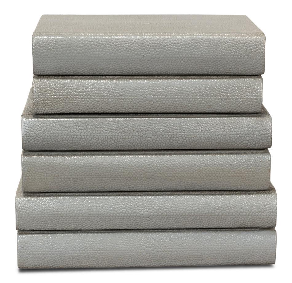 Shagreen Books - Set Of 12 - Storm Grey - Frankwebs