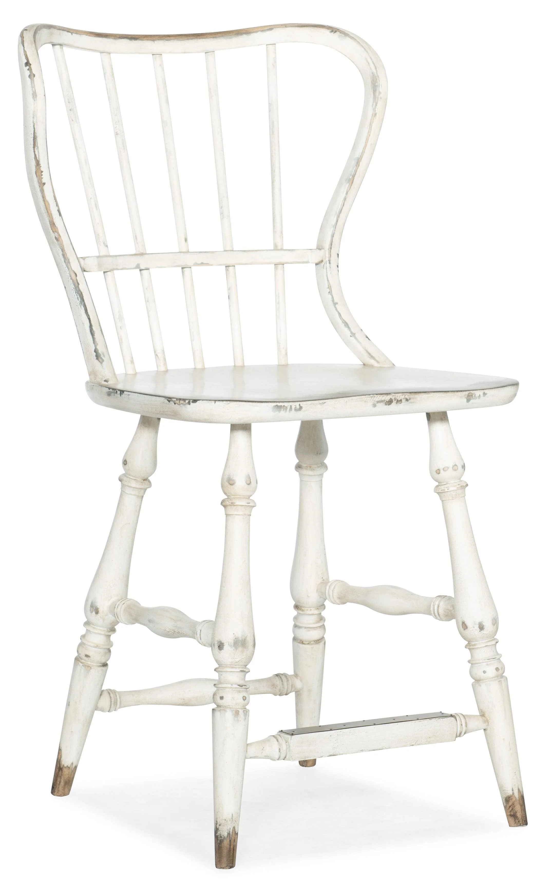 Ciao Bella Spindle Back Counter Stool-White  - Set of 2 - Frankwebs