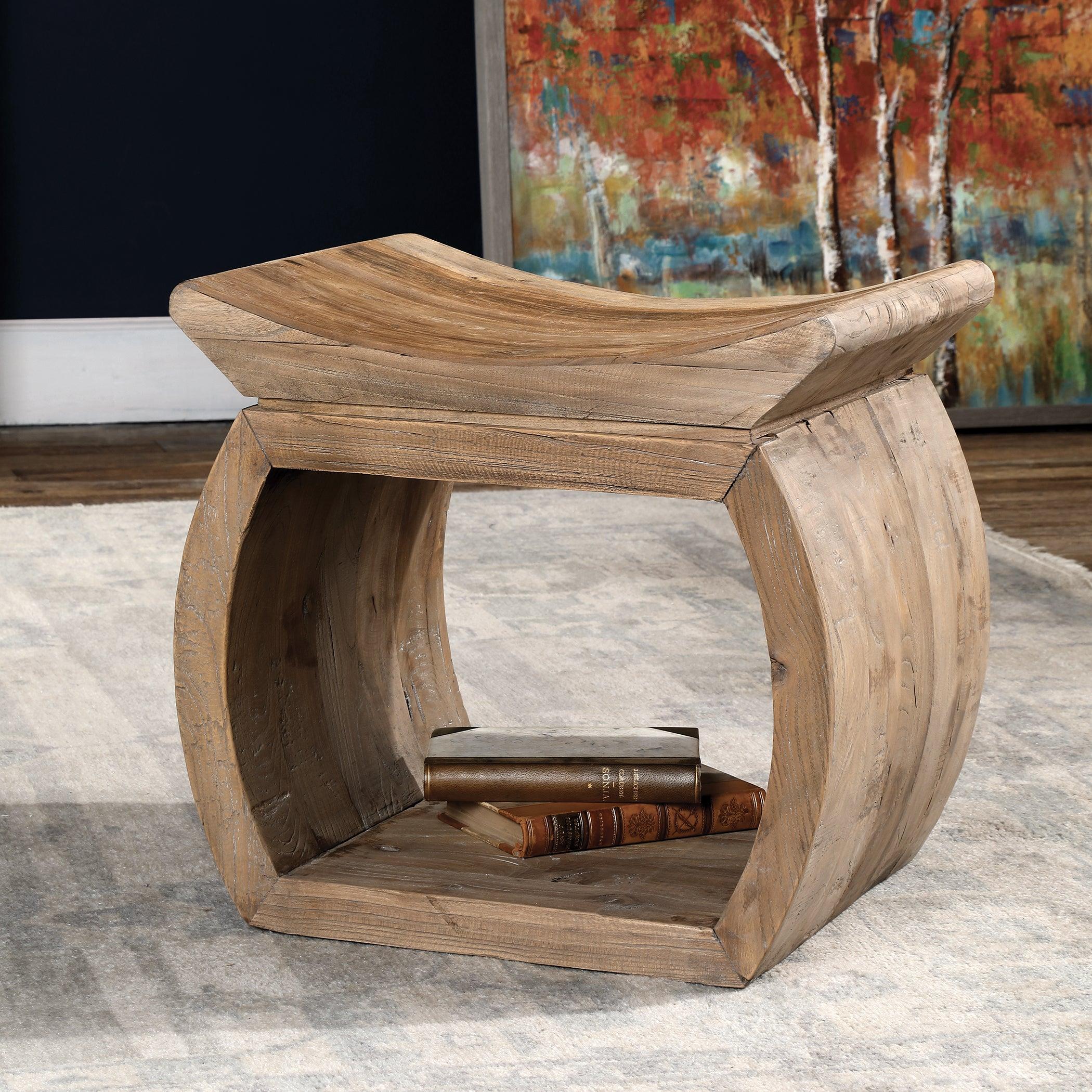 CONNOR ELM ACCENT STOOL - Frankwebs