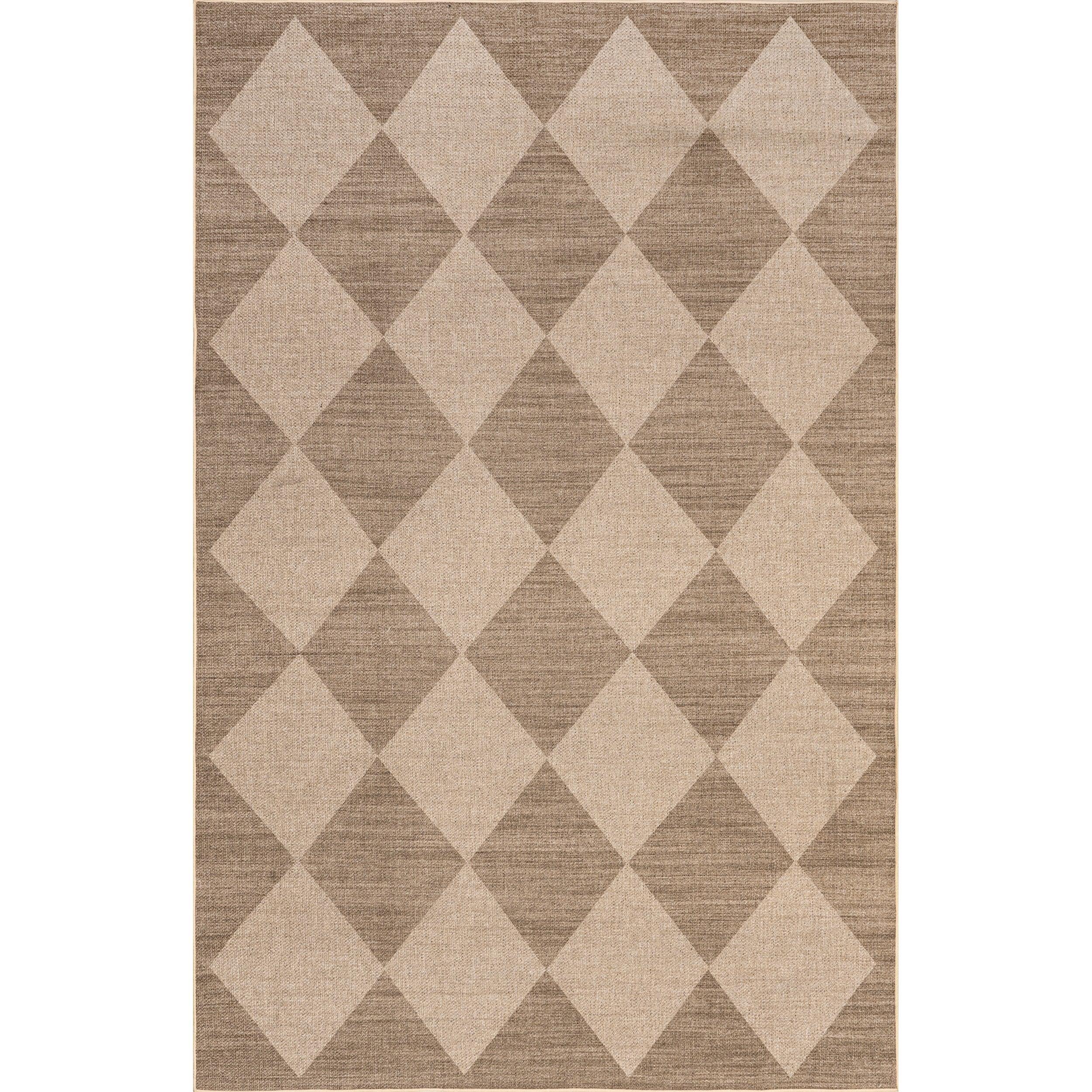 Abi Checkered Easy-Jute Machine Washable Area Rug - Frankwebs