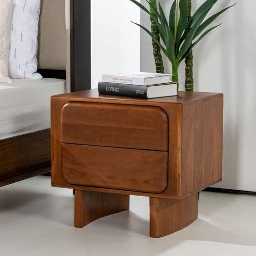 FINLEY 2 DRAWER WOOD NIGHTSTAND - Frankwebs