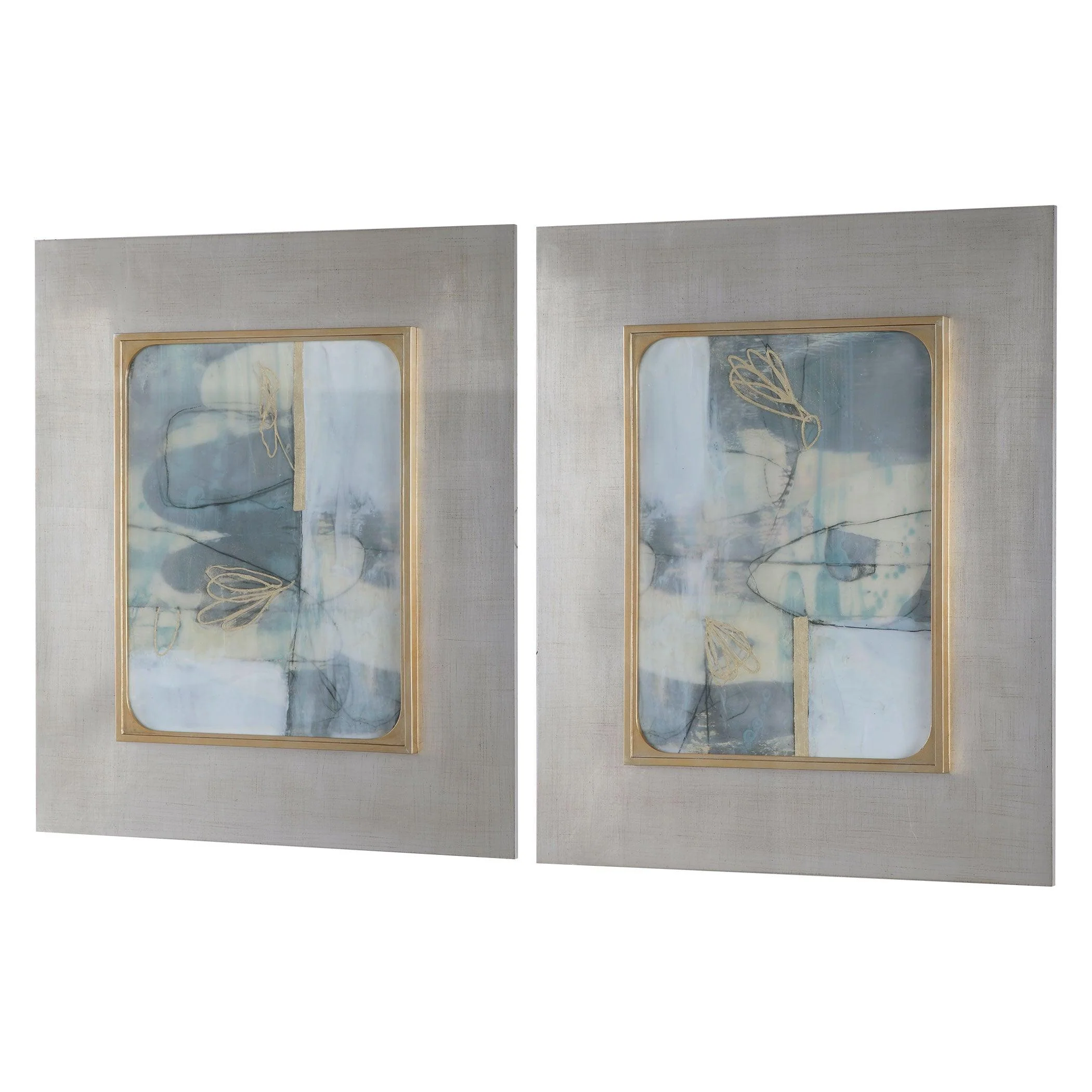 GILDED WHIMSY ABSTRACT PRINTS, SET OF 2 - Frankwebs