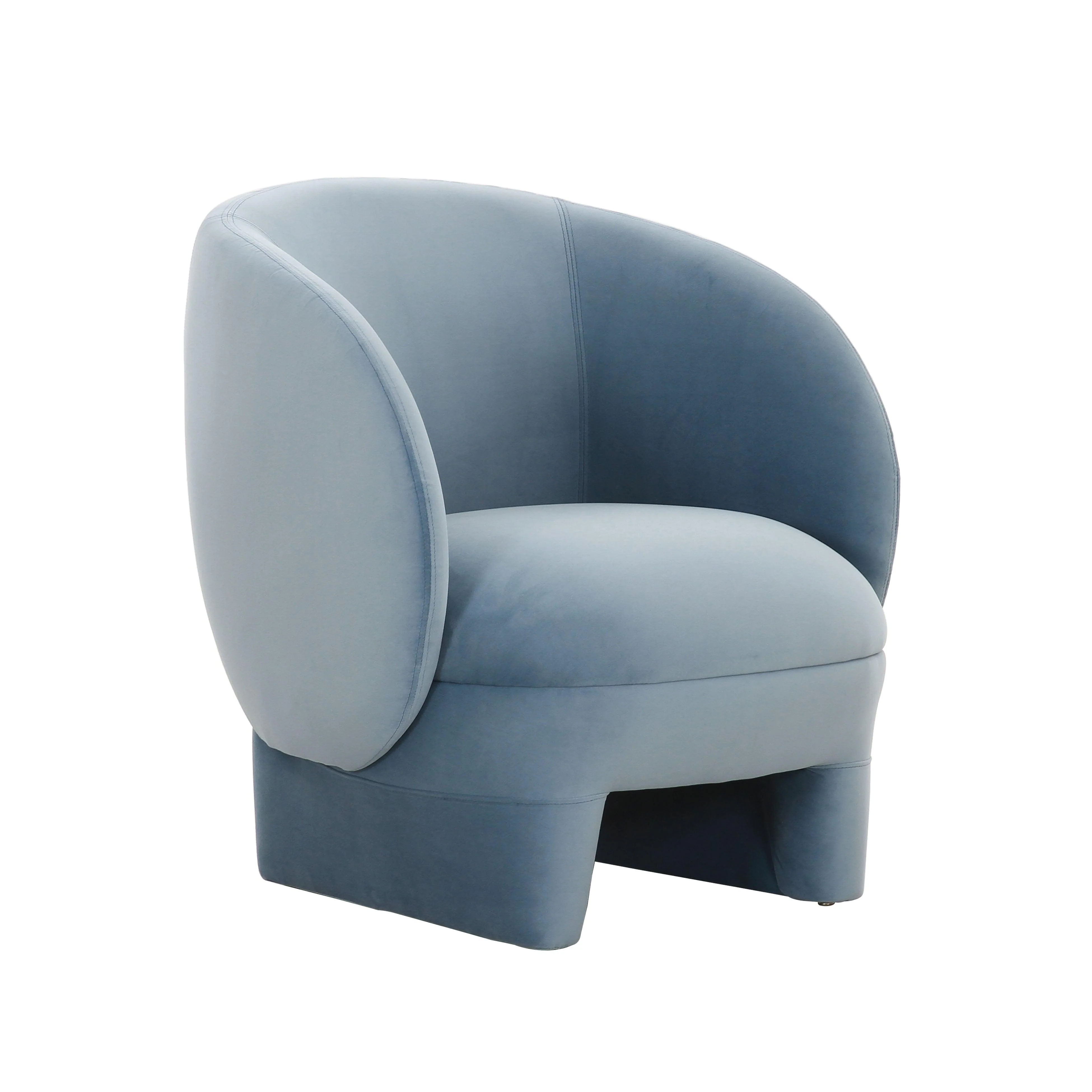 Kiki Blue Stone Velvet Accent Chair - Frankwebs