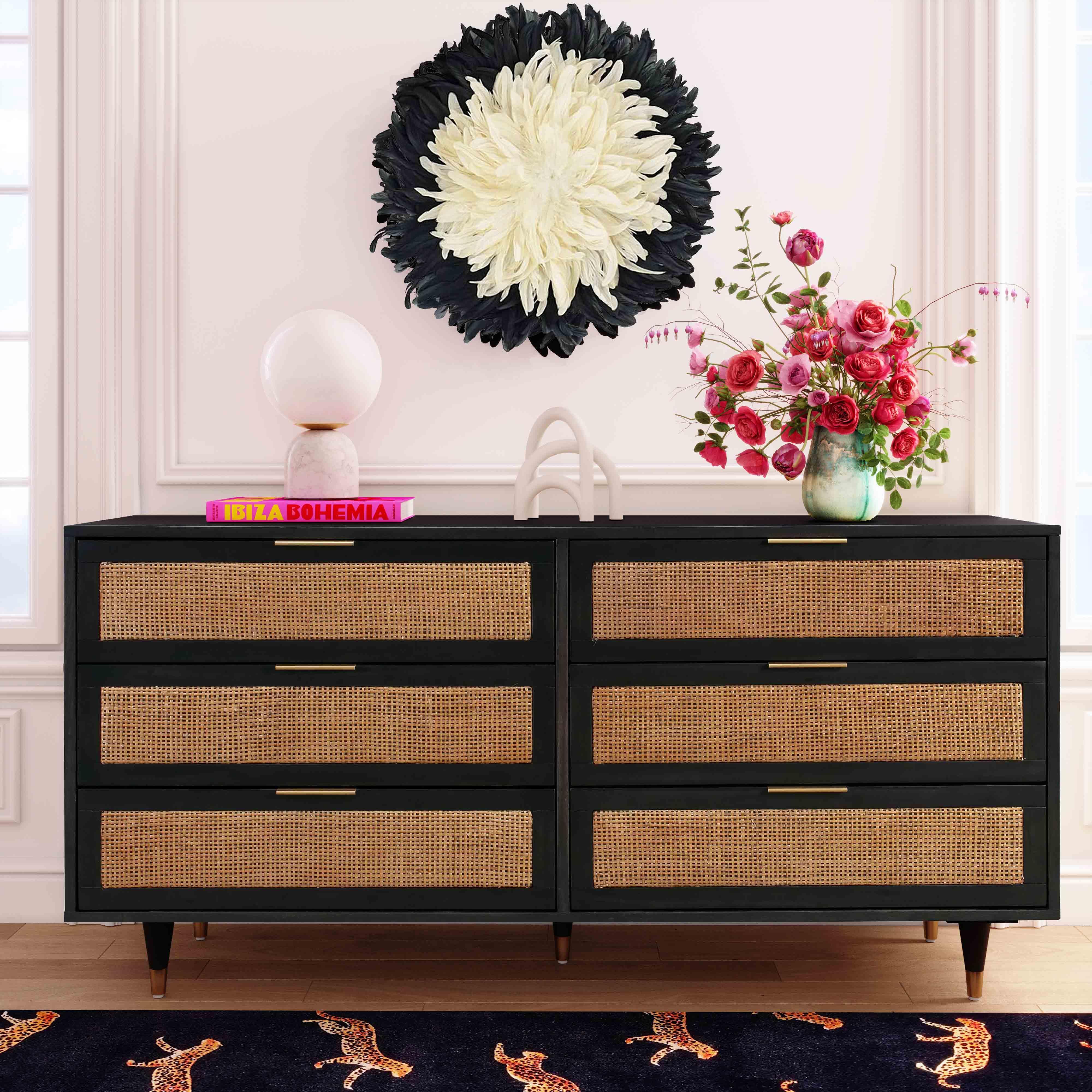 Sierra Noir 6 Drawer Dresser - Frankwebs
