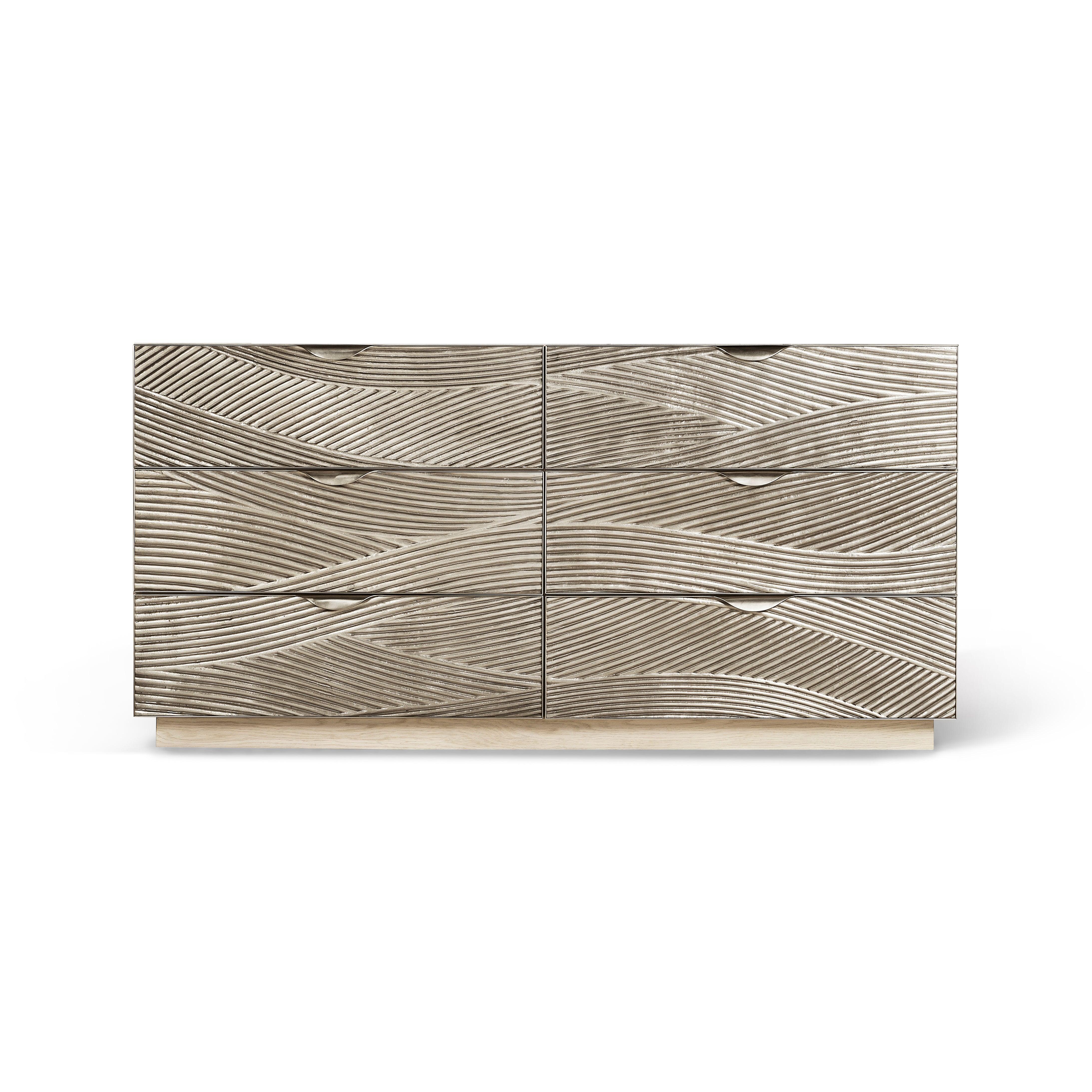 Water Capillary Cast Metal Texture Double Dresser - Frankwebs