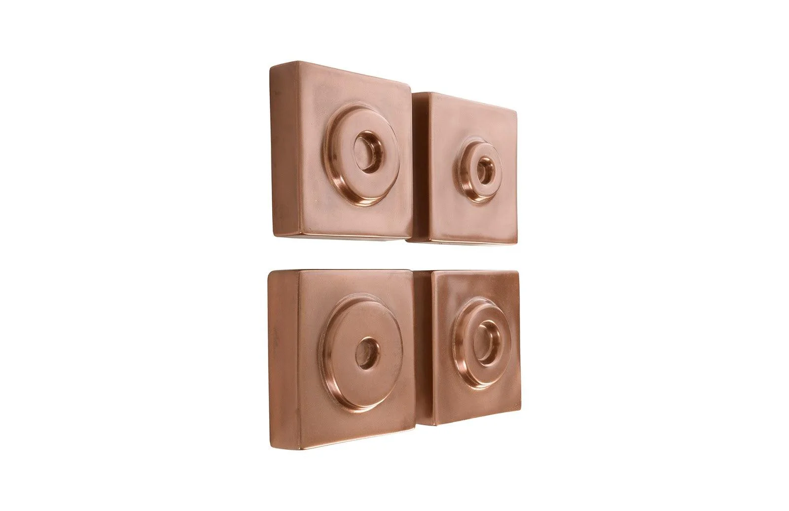 Cuadritos Wall Tiles, Set of 4, Polished Copper - Frankwebs