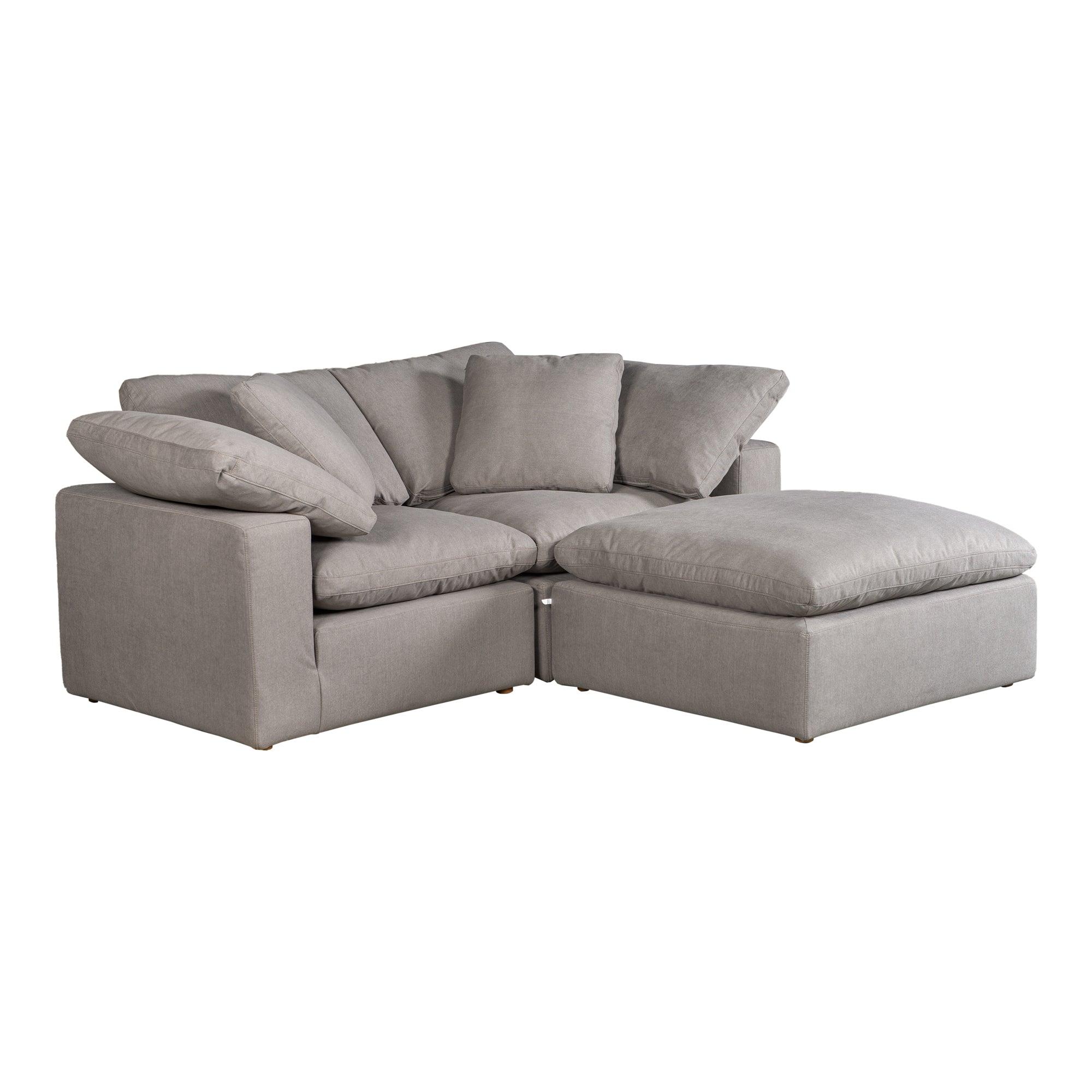 Terra Condo Nook Modular Sectional Performance Fabric Light Grey - Frankwebs