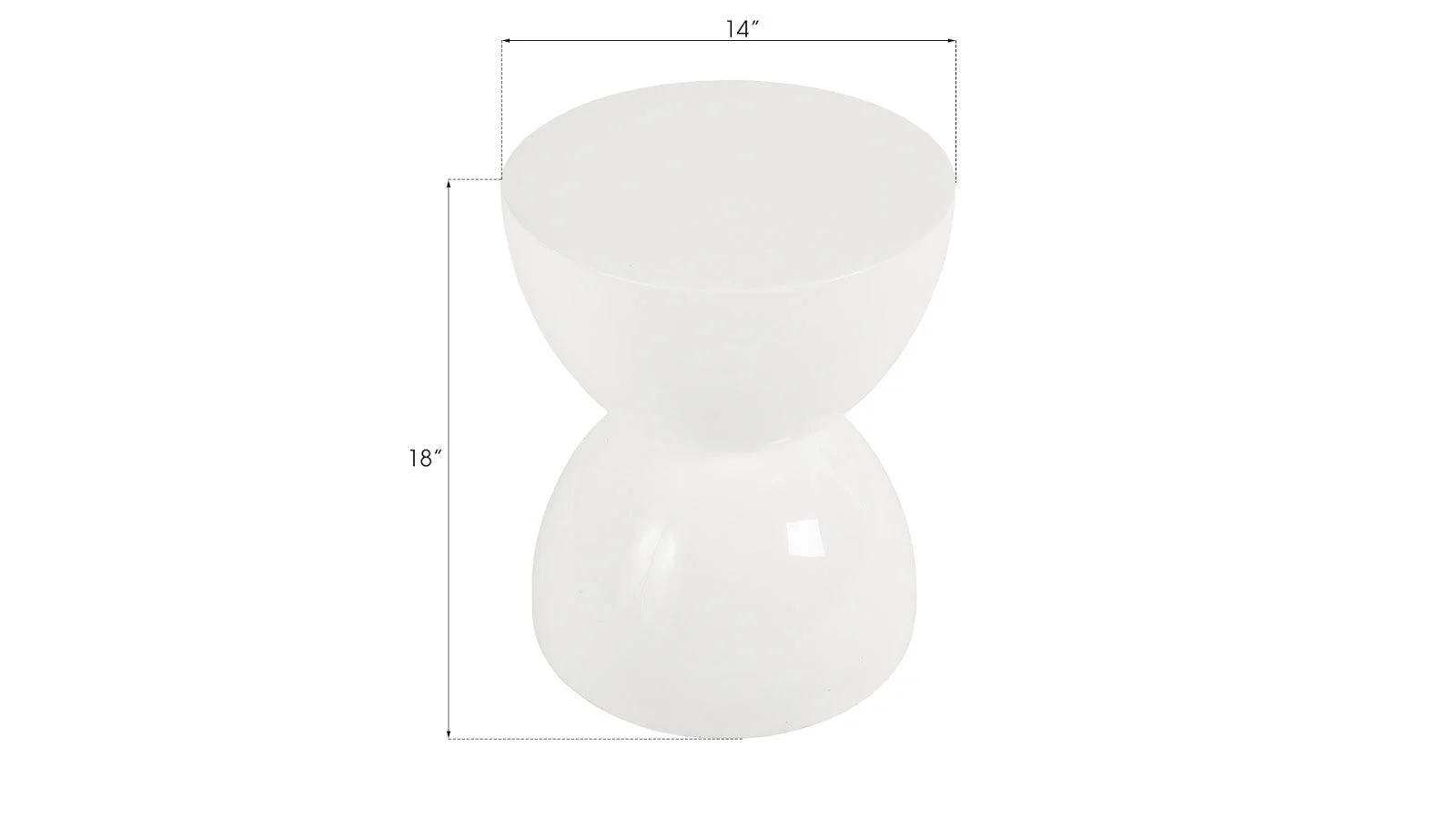 Totem Stool, White Gel Coat, SM - Frankwebs