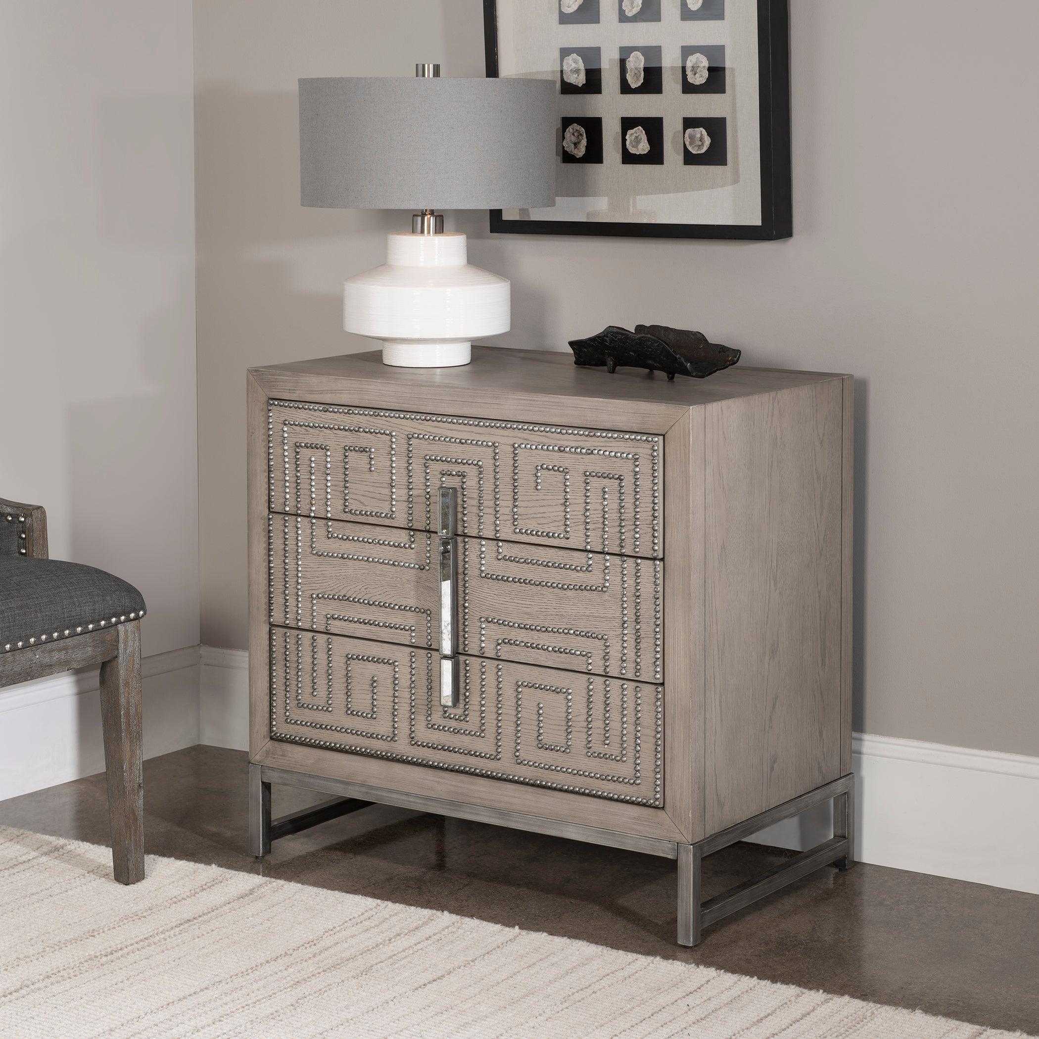 DEVYA GRAY OAK ACCENT DRAWERS - Frankwebs