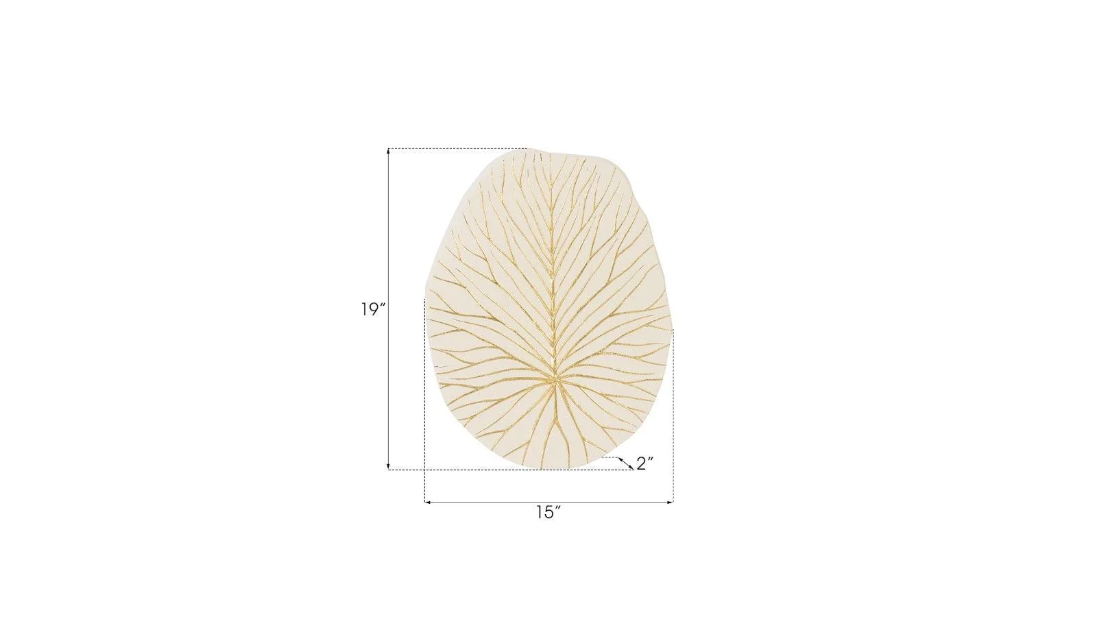 Rivulet Wall Tile, Chamcha Wood, Gold Leaf on White - Frankwebs